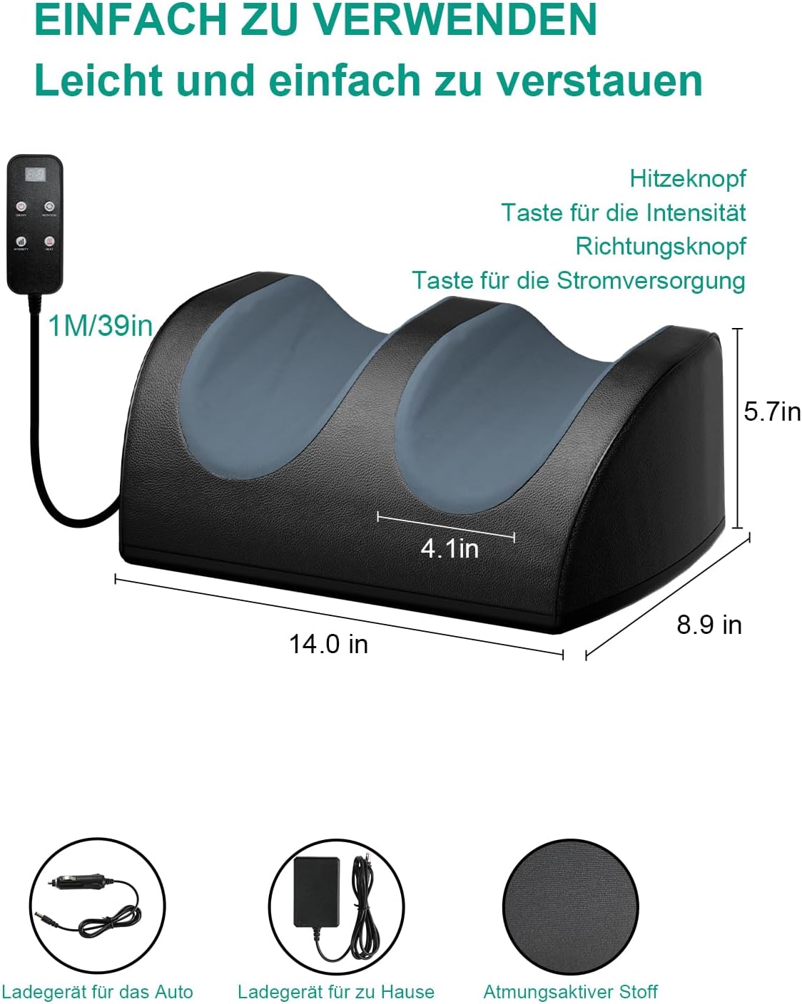 Detalle 1 de LAOBEN Shiatsu Fußmassagegerät mit Heizung