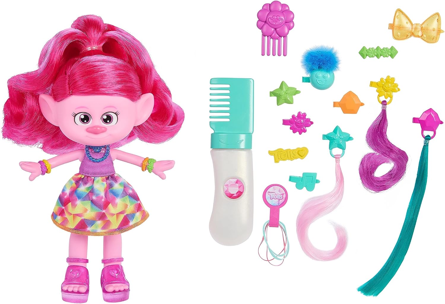 Detalle de Mattel Trolls Poppy 15 accessoires