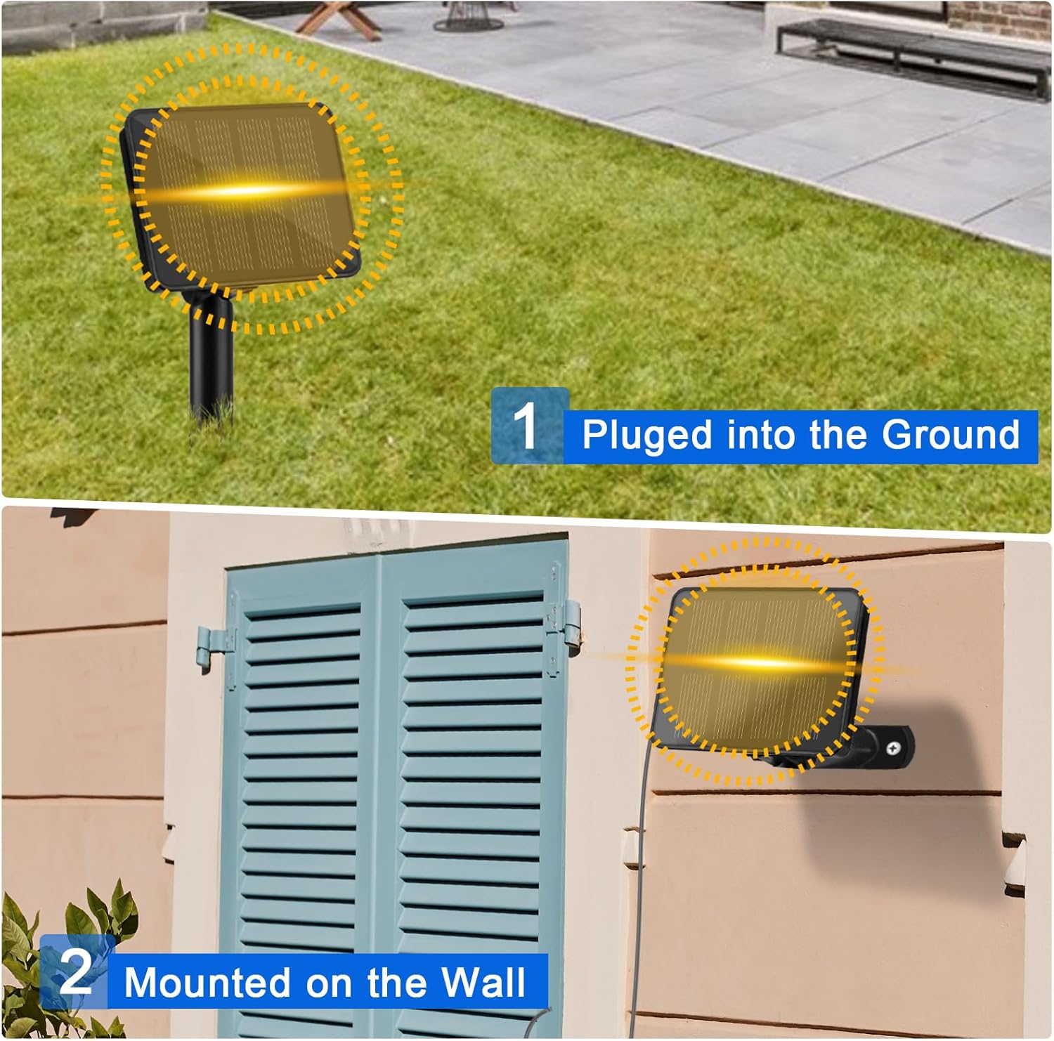 Thumbnail 3 de Gcstnn Solar String Lights Outdoor (5m, 50 LEDs) – 8 modes, IP65 solar fairy lights, cool white