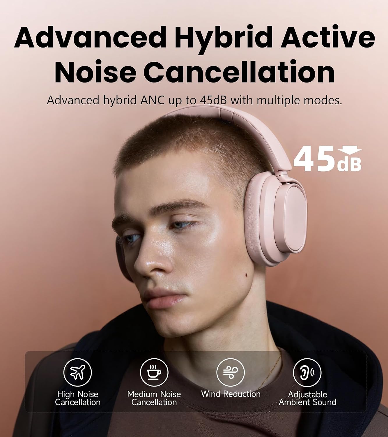 Detalle de Edifier ES850NB wireless ANC headphones 92H