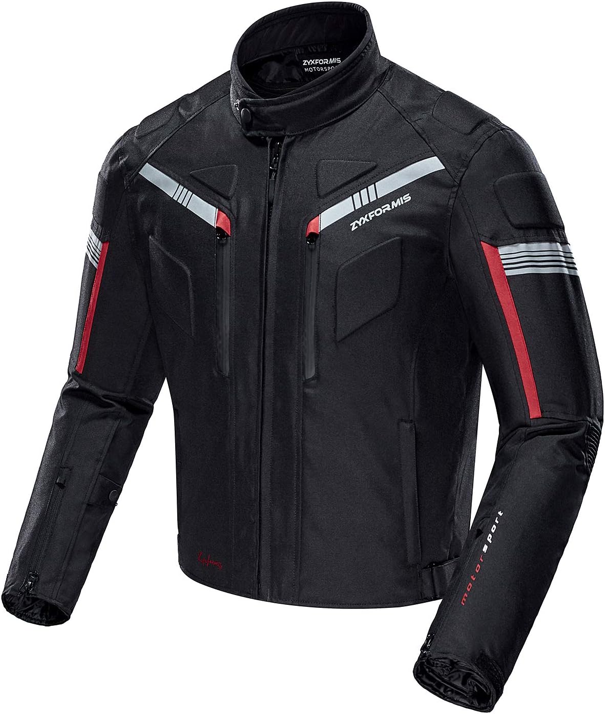 Detalle 2 de Zyxformis Motorradjacke Herren – Wasserabweisend, Winddicht, CE-Protektoren und Allround-Einsatz