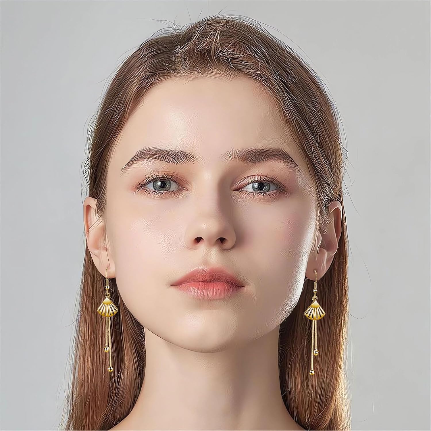 Detalle 2 de Kamise Silver Dangle Earrings 8cm
