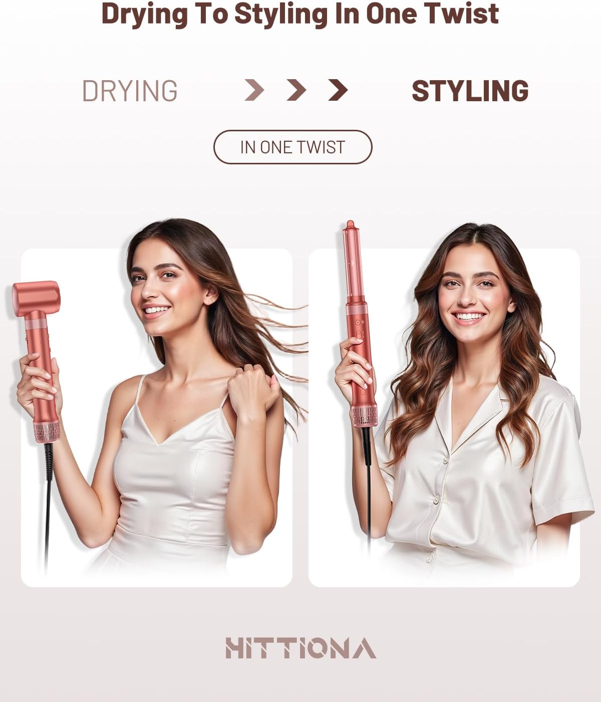 Detalle 2 de HITTIONA Airstyler 5‑in‑1 Haartool – Auto‑Lockenstab