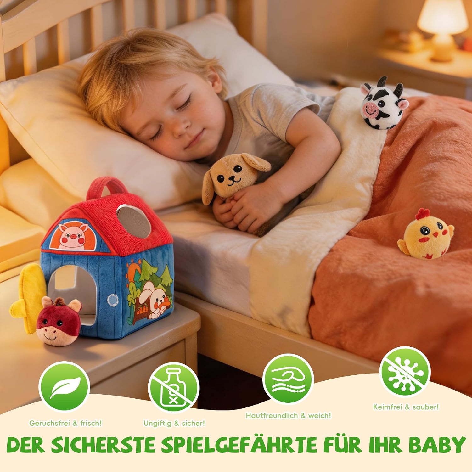Detalle 1 de SAIMAND Überraschungs-Scheune Spielzeug für Babys ab 6 Monaten
