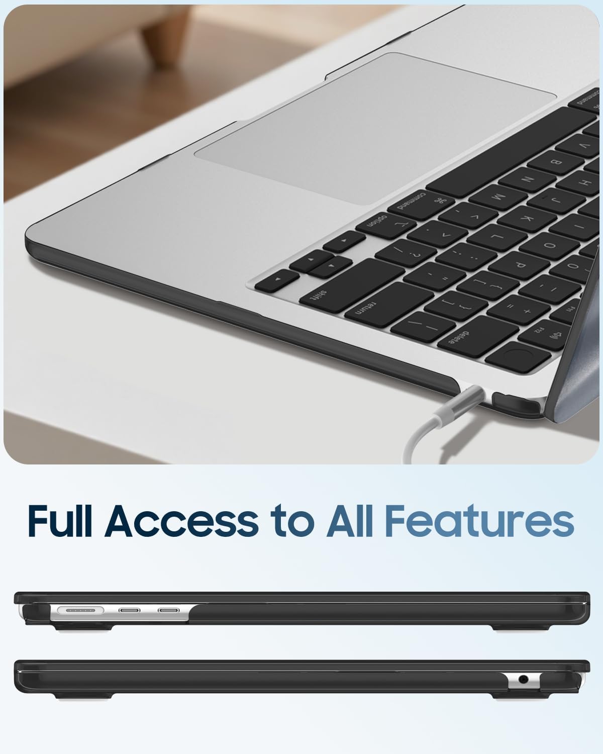 Thumbnail 4 de Fintie Snap-Hartschalenhülle für MacBook Air 13,6 Zoll (M5–M2, 2026–2022) A3449/A3240/A3113/A2681