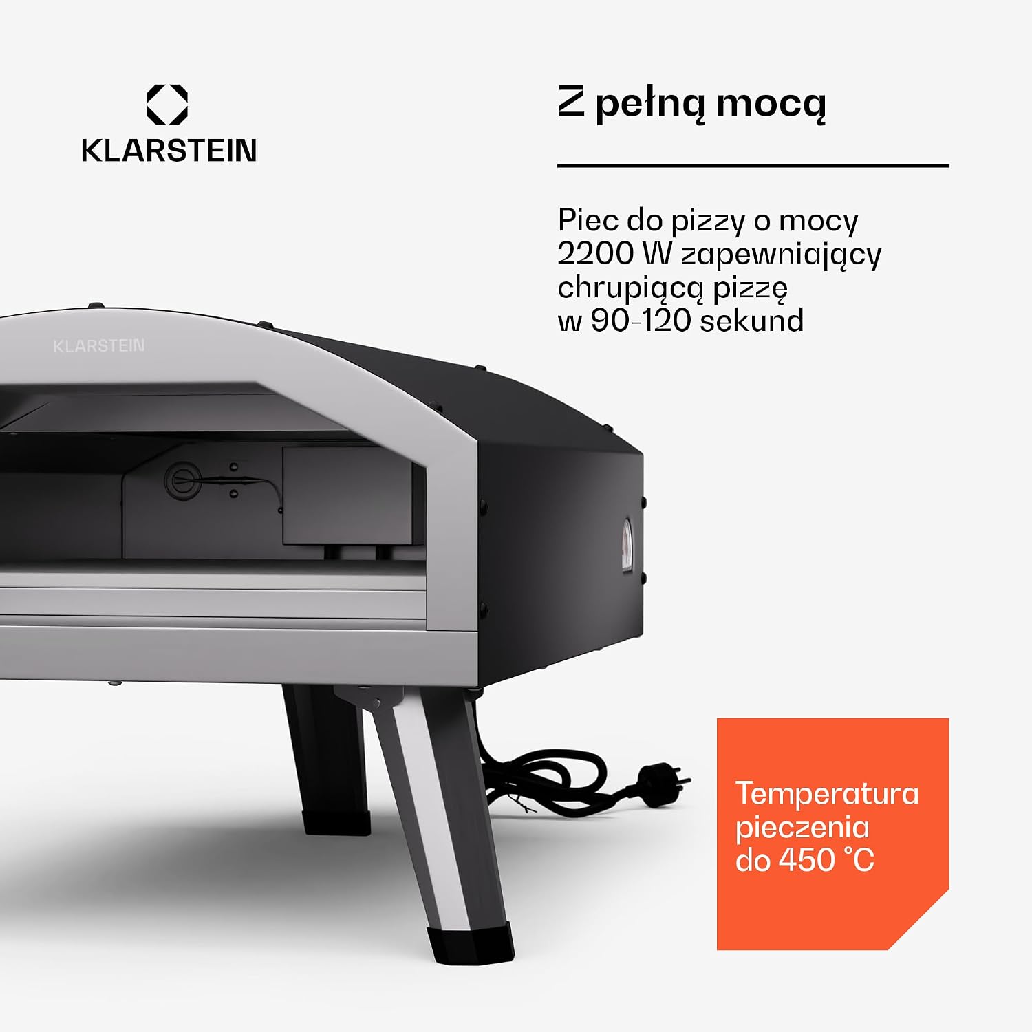Detalle de Klarstein LaFiamma POV6-Kl-NA-E-BK Electric Pizza Oven, 2200W, Pizza Stone