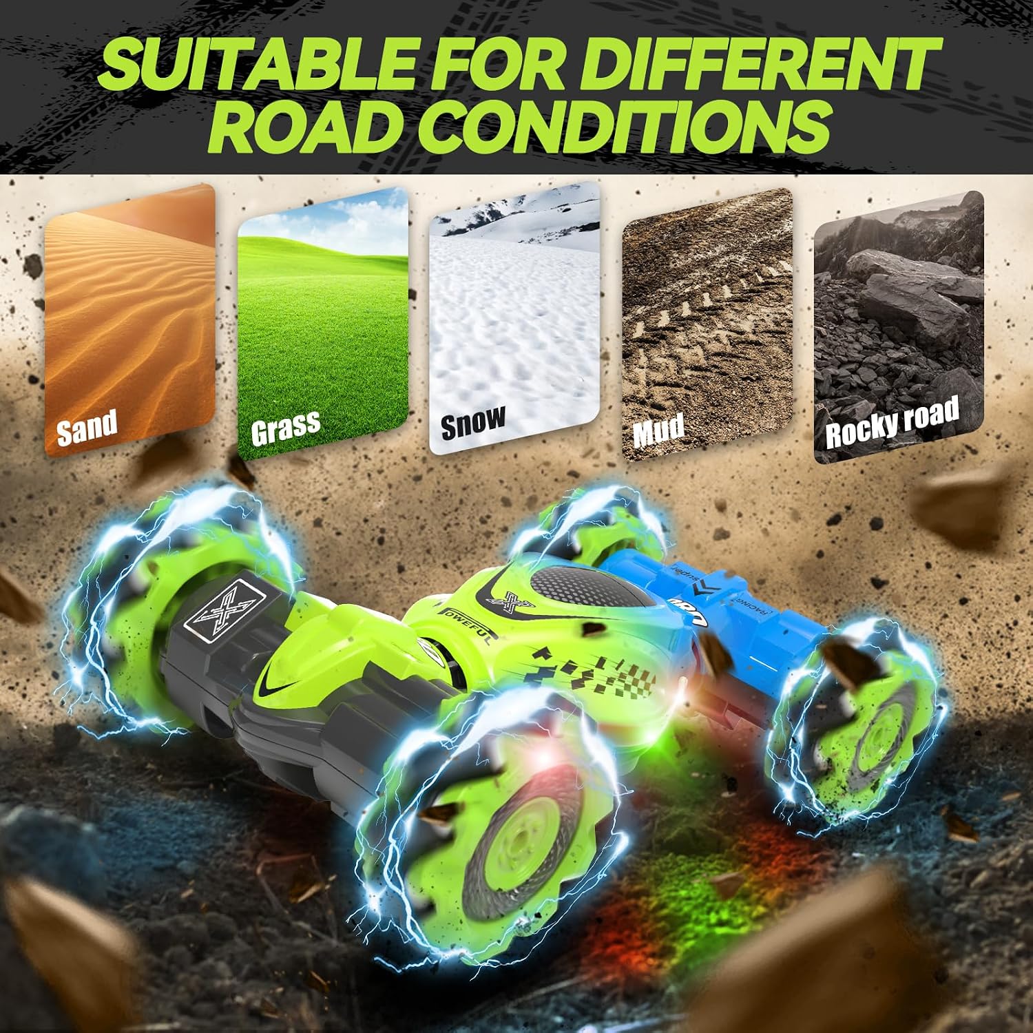 Detalle de Dysaim Gesture RC Car: Hand-Controlled Stunt Car for 6–12 Year Olds