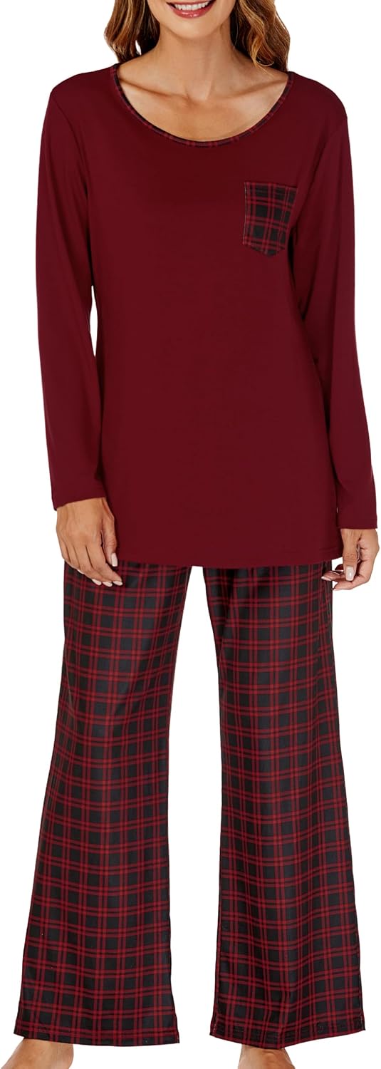 Thumbnail 3 de JCQIGOA Damen-Schlafanzug Langarm (2-teilig) – bequemes Loungewear-Set für Winternächte