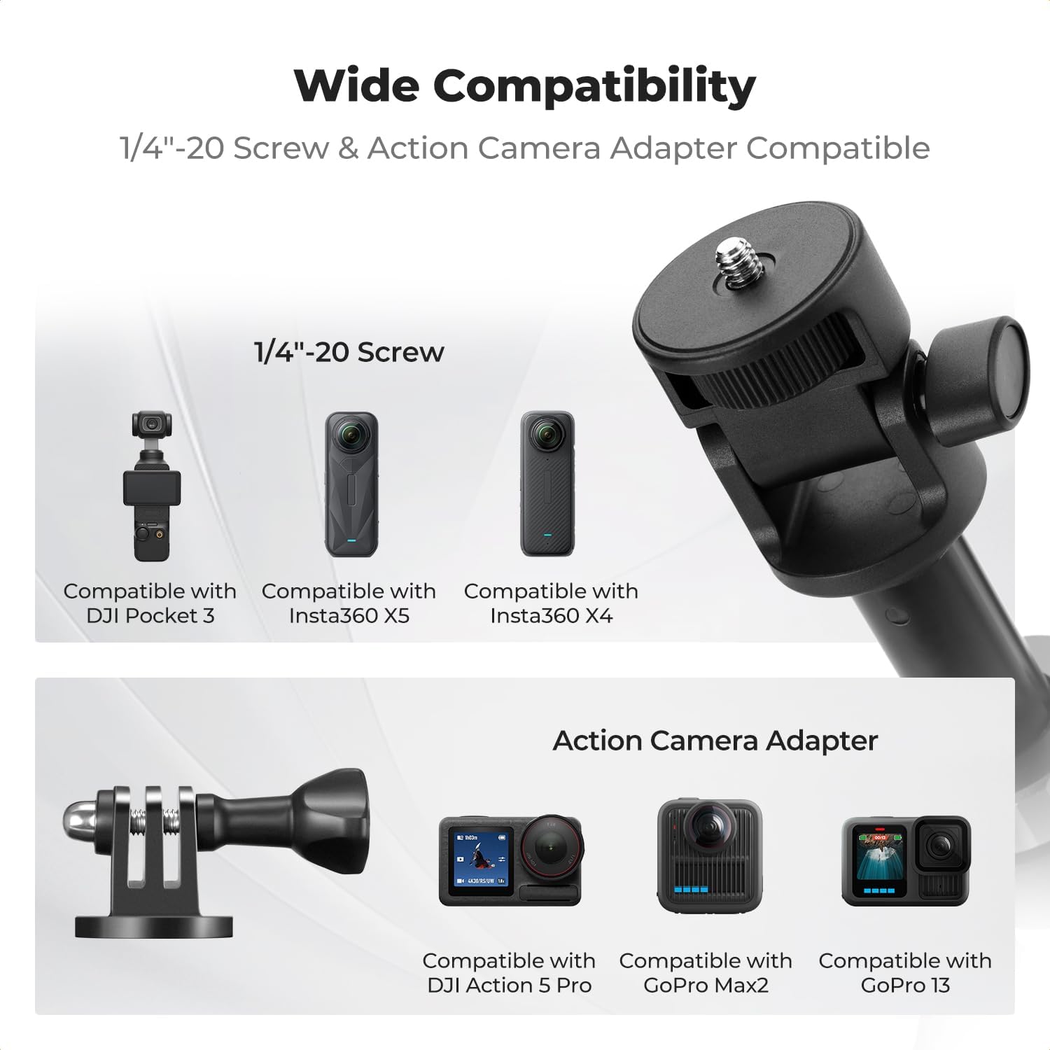 Detalle de K&F Concept 69''/175cm iPhone Selfie Stick Tripod with Phone Holder