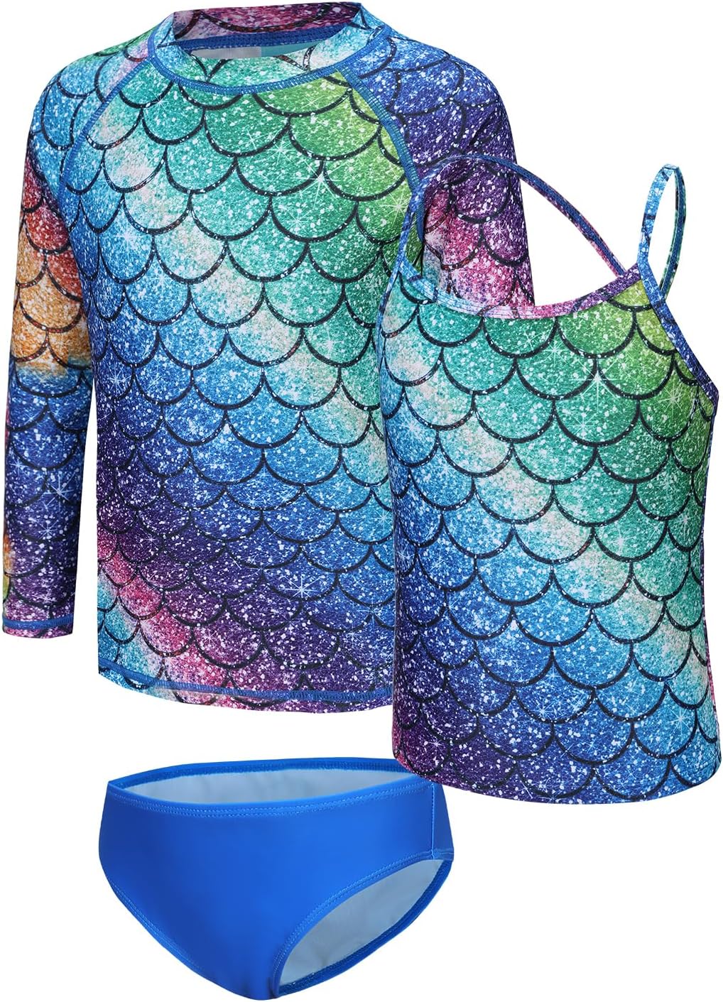 Thumbnail 6 de Girls Swimming Costume 3 Piece Rash Guard Set 5–16 Years