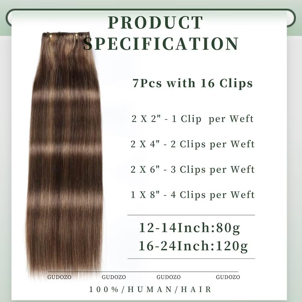 Detalle 2 de GUDOZO Echthaar Clip-in Extensions 35 cm