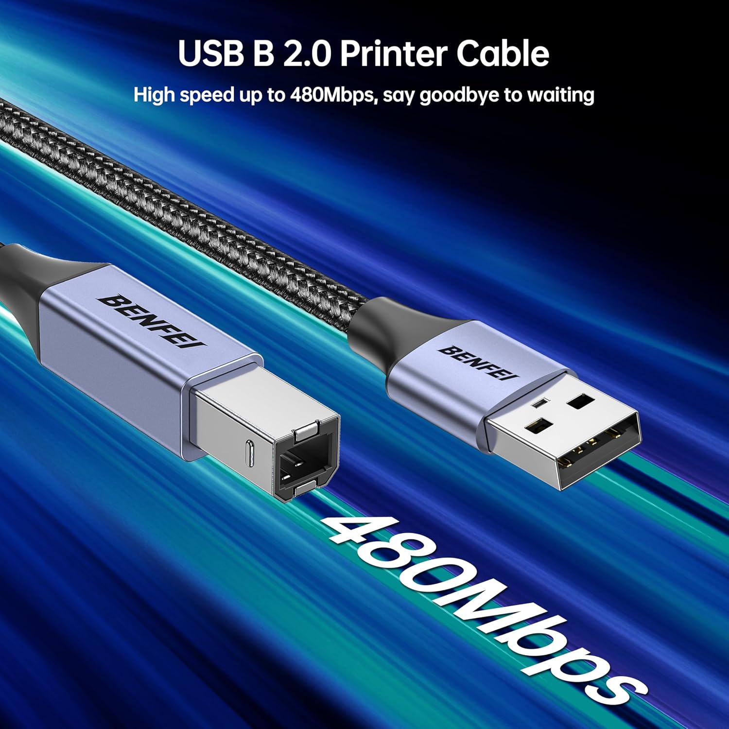 Detalle de Cavo stampante USB BENFEI, 2 metri