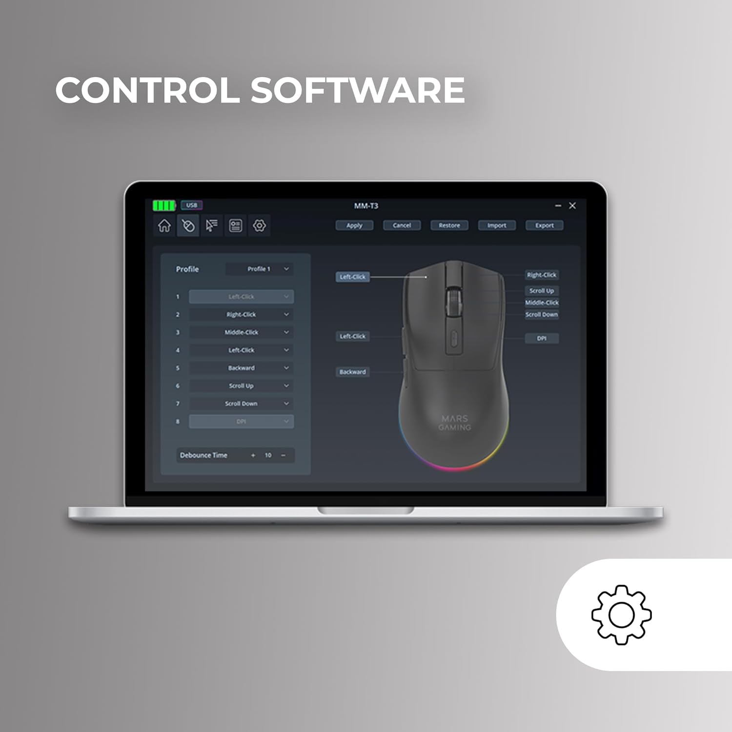 Thumbnail 4 de Mars Gaming MM-T3 🖱️ Ratón Inalámbrico Ligero con RGB