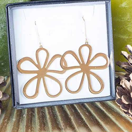 Thumbnail 4 de NILUXE DESIGN Pendientes Flor grandes de acero inoxidable (dorado y plateado)