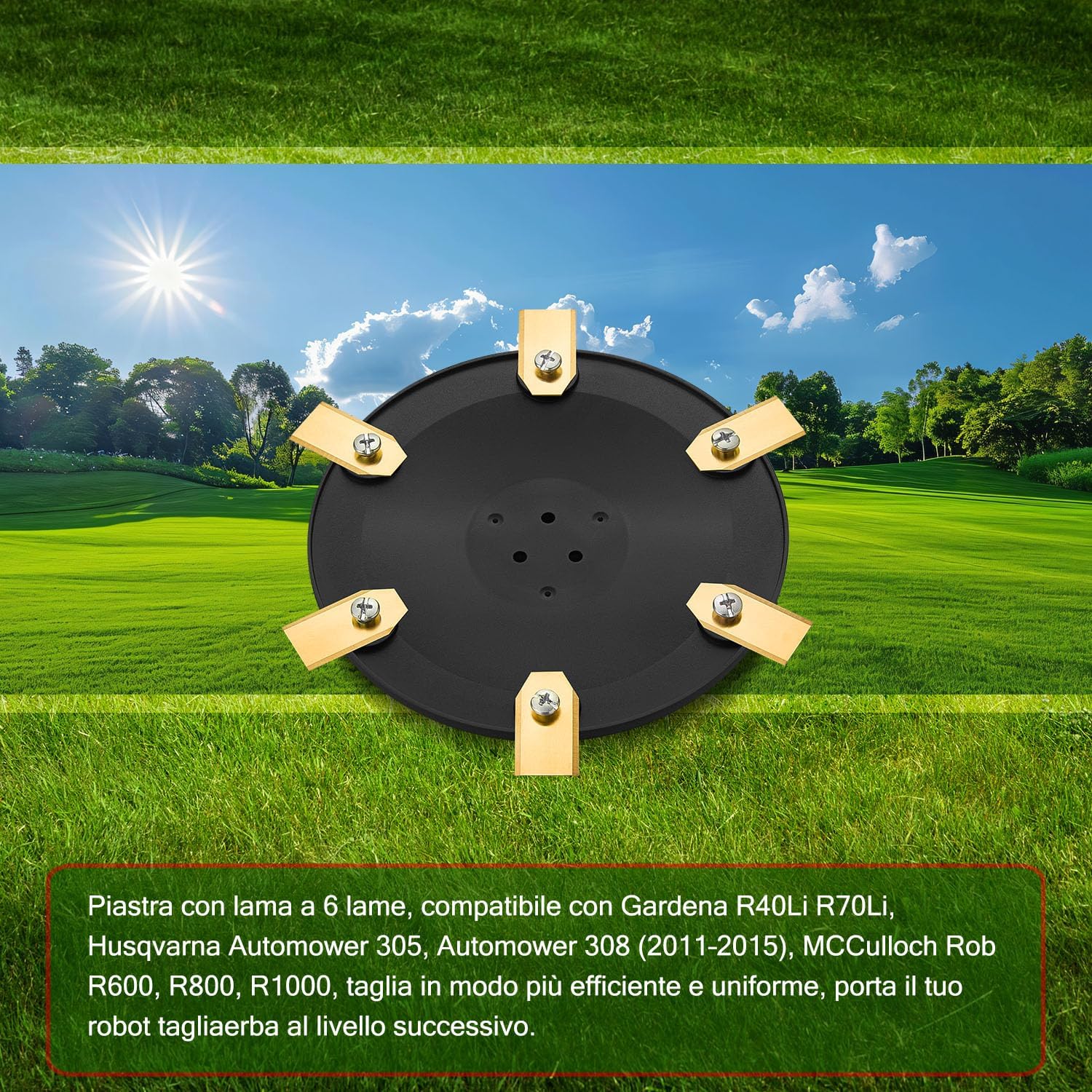 Thumbnail 6 de FourShow Coupe Plus Efficace – disco lame di ricambio (6 pezzi) per Husqvarna Automower 305 e Gardena R38Li-R80Li