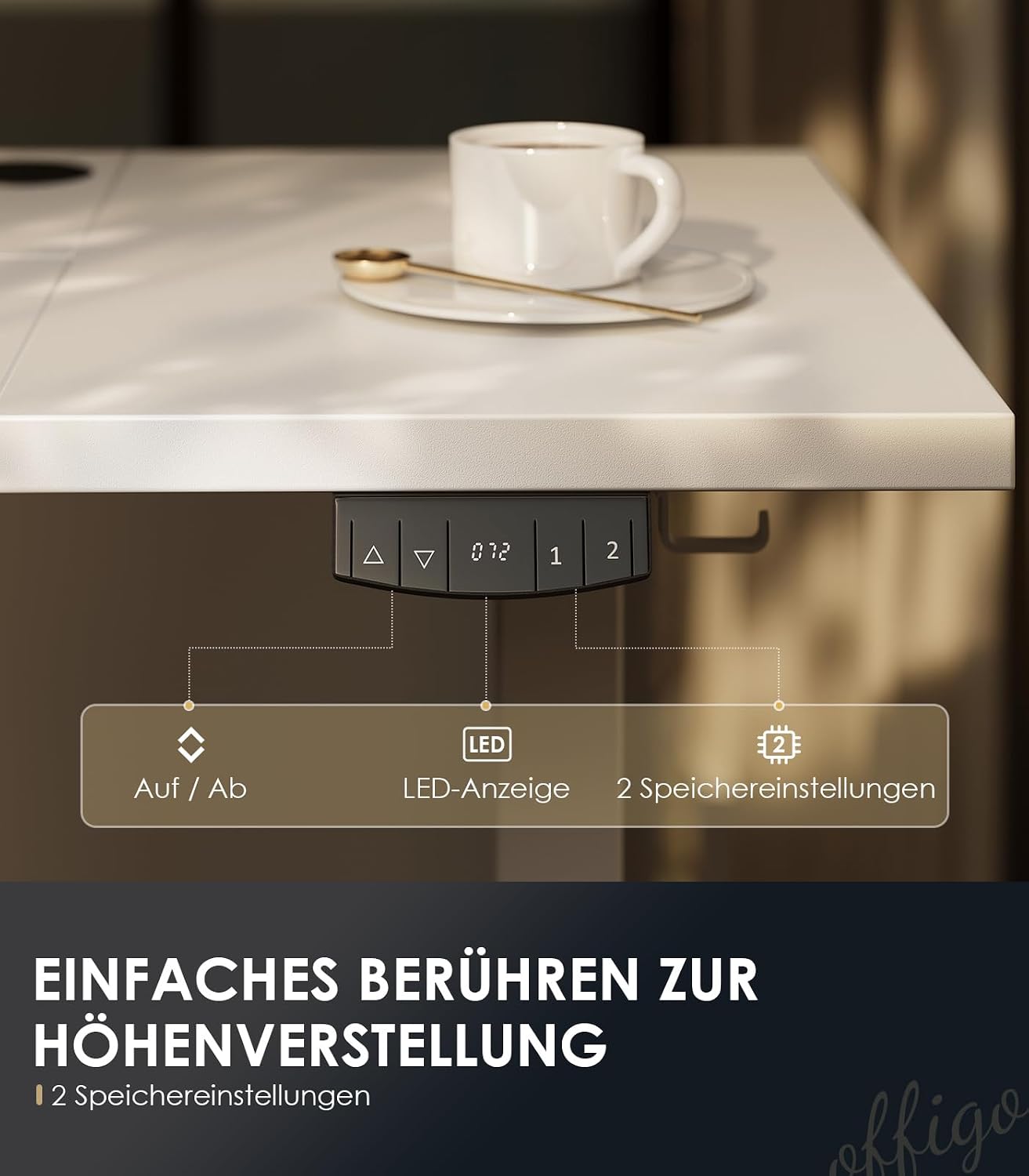 Thumbnail 6 de OffiGo Höhenverstellbarer Schreibtisch 140 cm