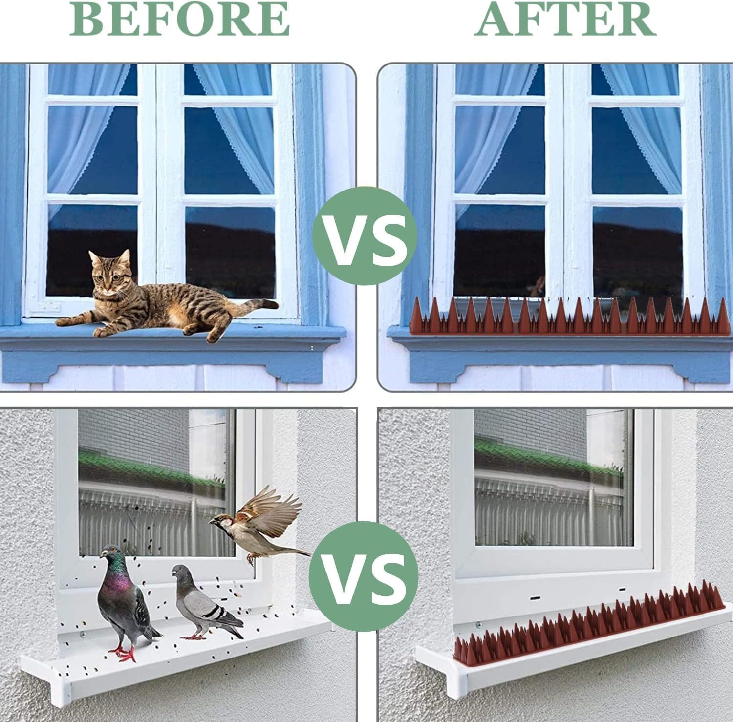 Thumbnail 4 de Apluskis Upgraded Pigeon Spikes – 10 Pack, 3–6m Coverage, Brown