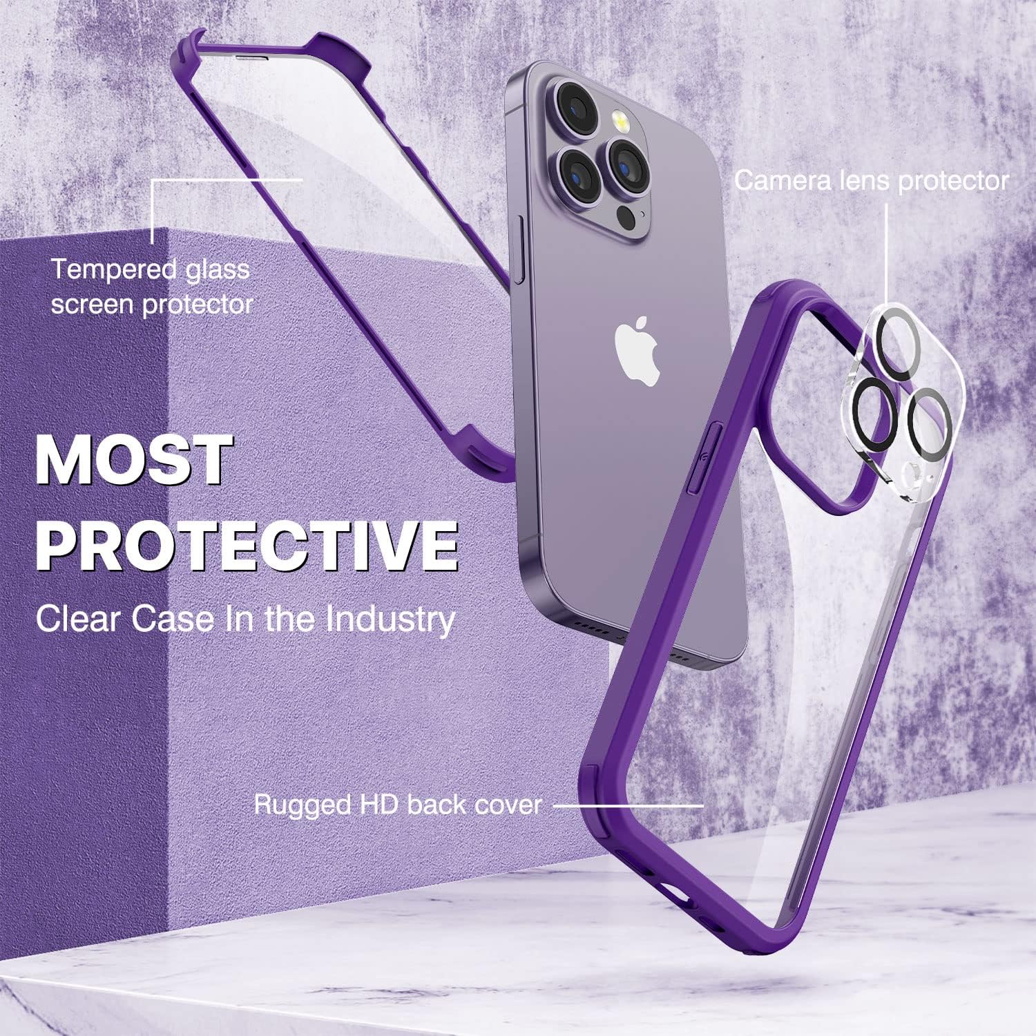 Thumbnail 2 de CENHUFO iPhone 14 Pro case 360° protection