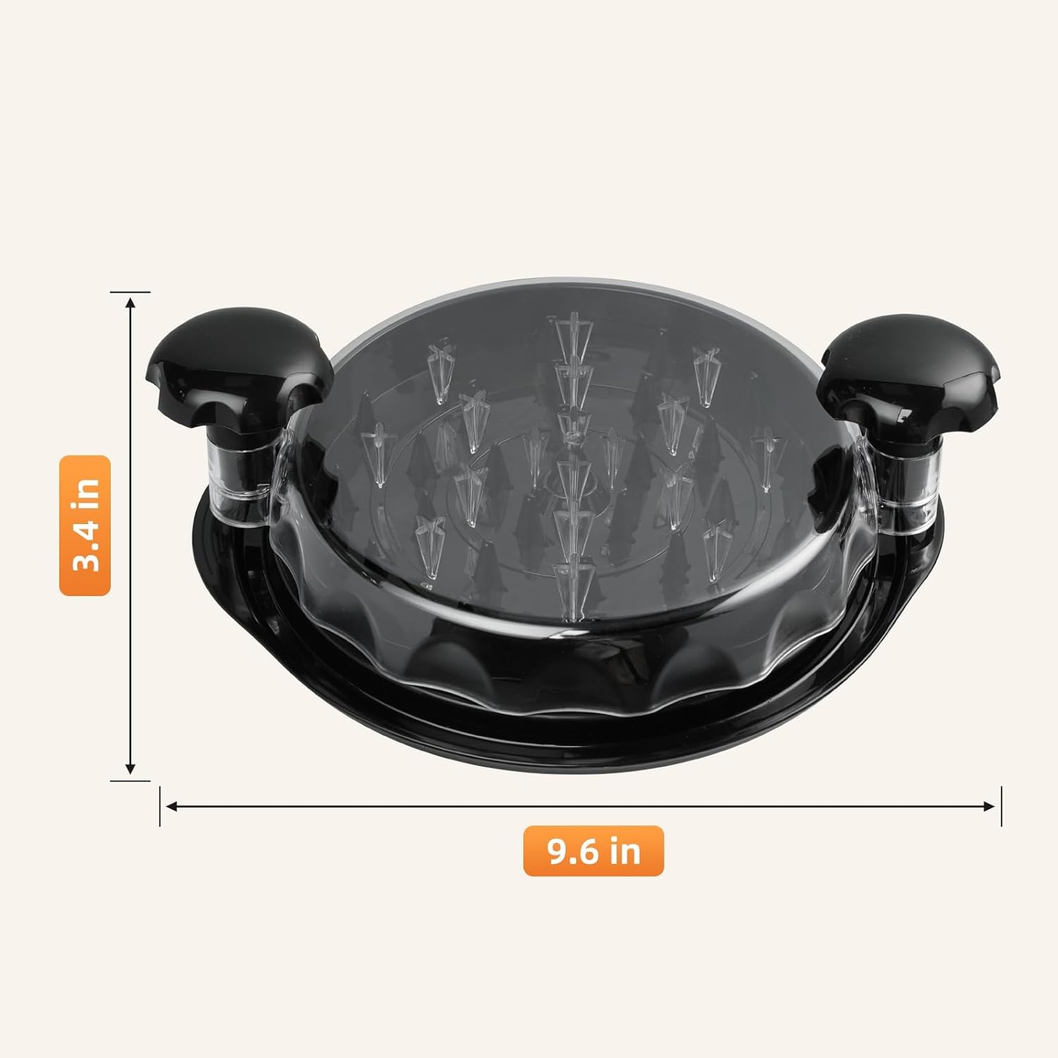 Thumbnail 6 de iHomara Chicken Shredder Tool (9.6 in) with Ergonomic Handle, Transparent Lid