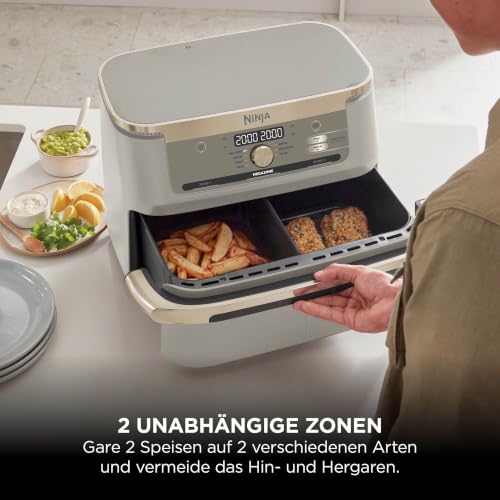 Thumbnail 4 de Ninja Foodi FlexDrawer Heißluftfritteuse 10,4 L Stone/Gold – Dual-Zone-Fritteuse für große Familien