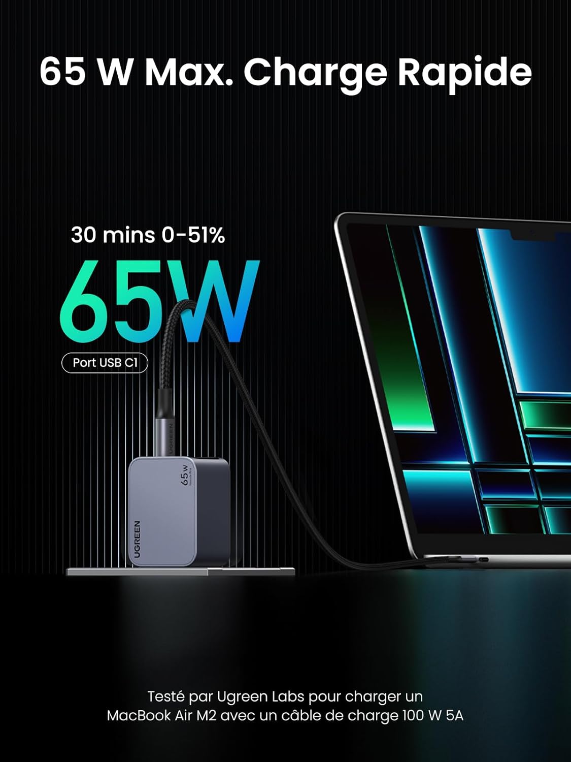 Thumbnail 1 de UGREEN Nexode Pro 65W USB-C 3 Ports