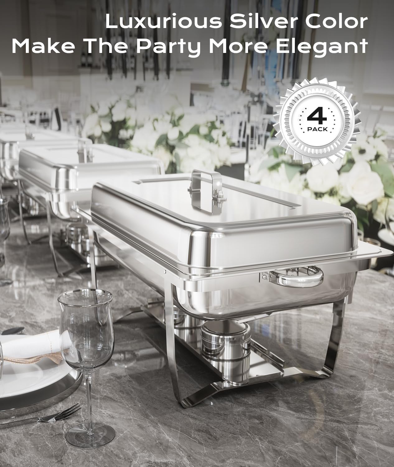 Thumbnail 6 de Chafing Dishes 9QT Buffet Set 🍽