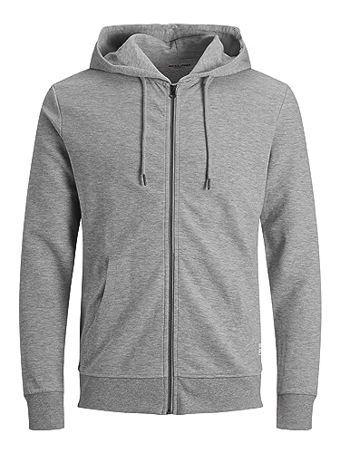 Thumbnail 1 de Jack & Jones Jjebasic Sweat Zip Hood: Sudadera Deportiva Gris