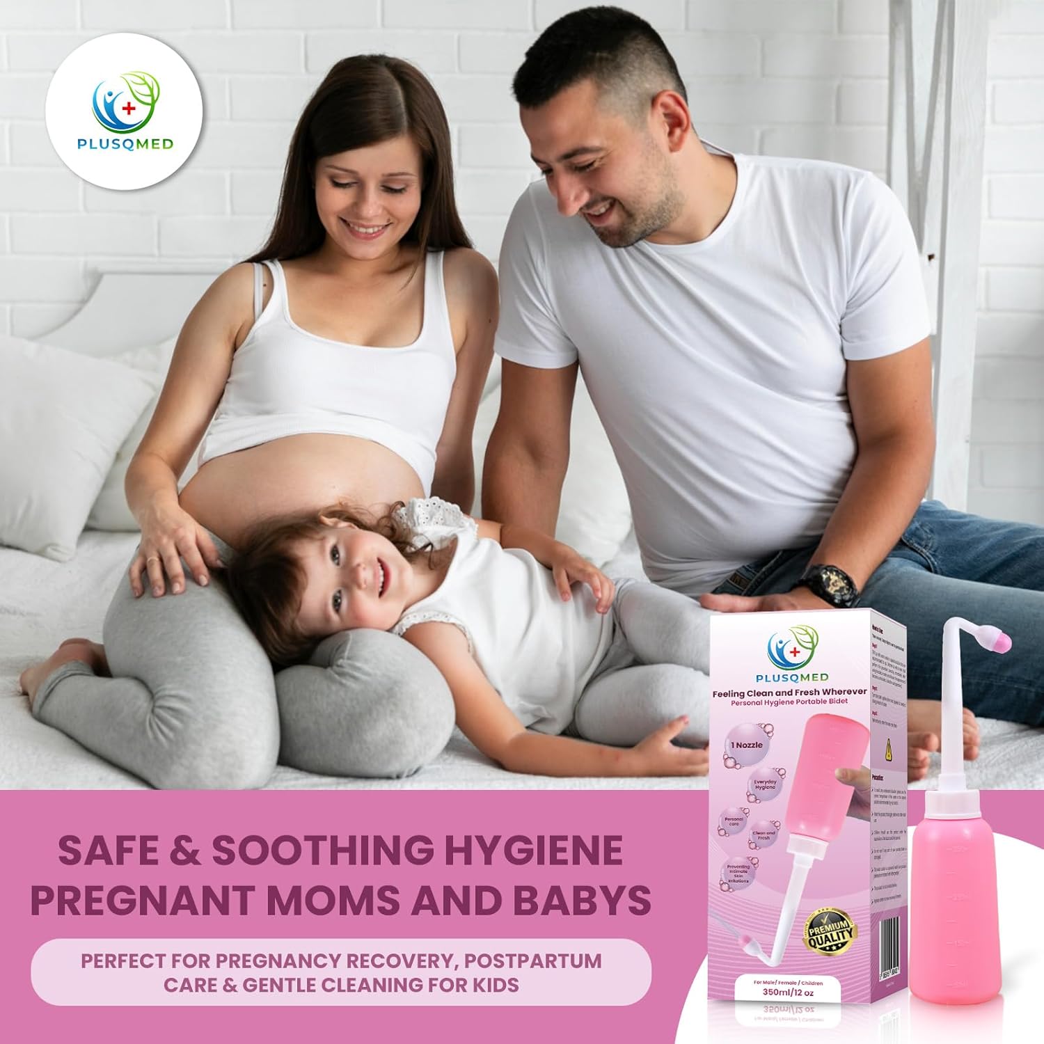 Thumbnail 4 de Peri Bottle for Postpartum Care – 350ml Portable Bidet Bottle with 1 Nozzle Stored Inside