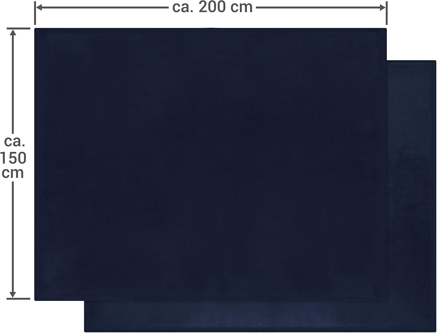 Thumbnail 5 de Npluseins Coral Fleece 1523.2204 – Coperta in pile Blu marino 150 x 200 cm