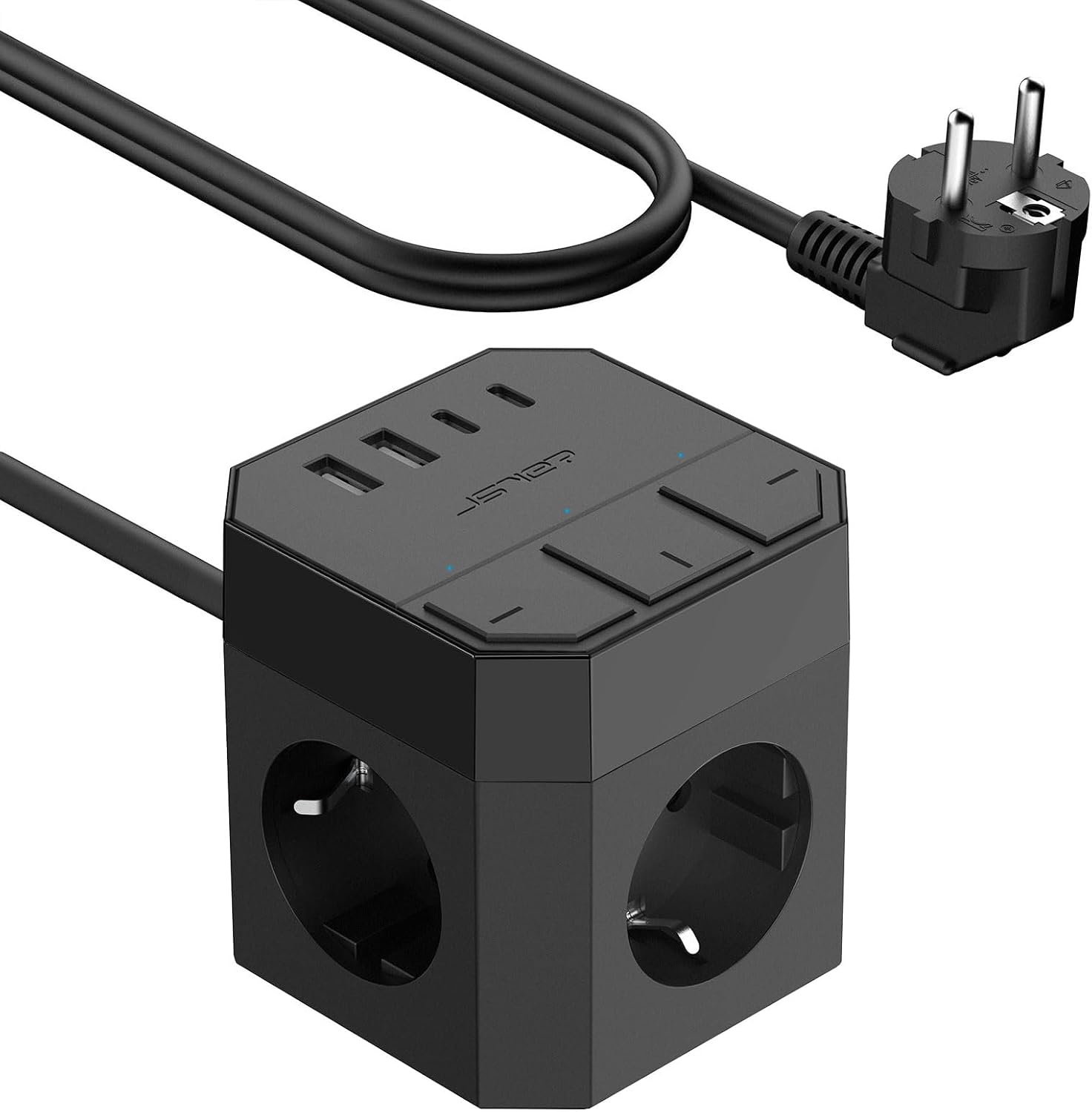 Detalle de JSVER Multiprise Cube USB C 3680W 16A