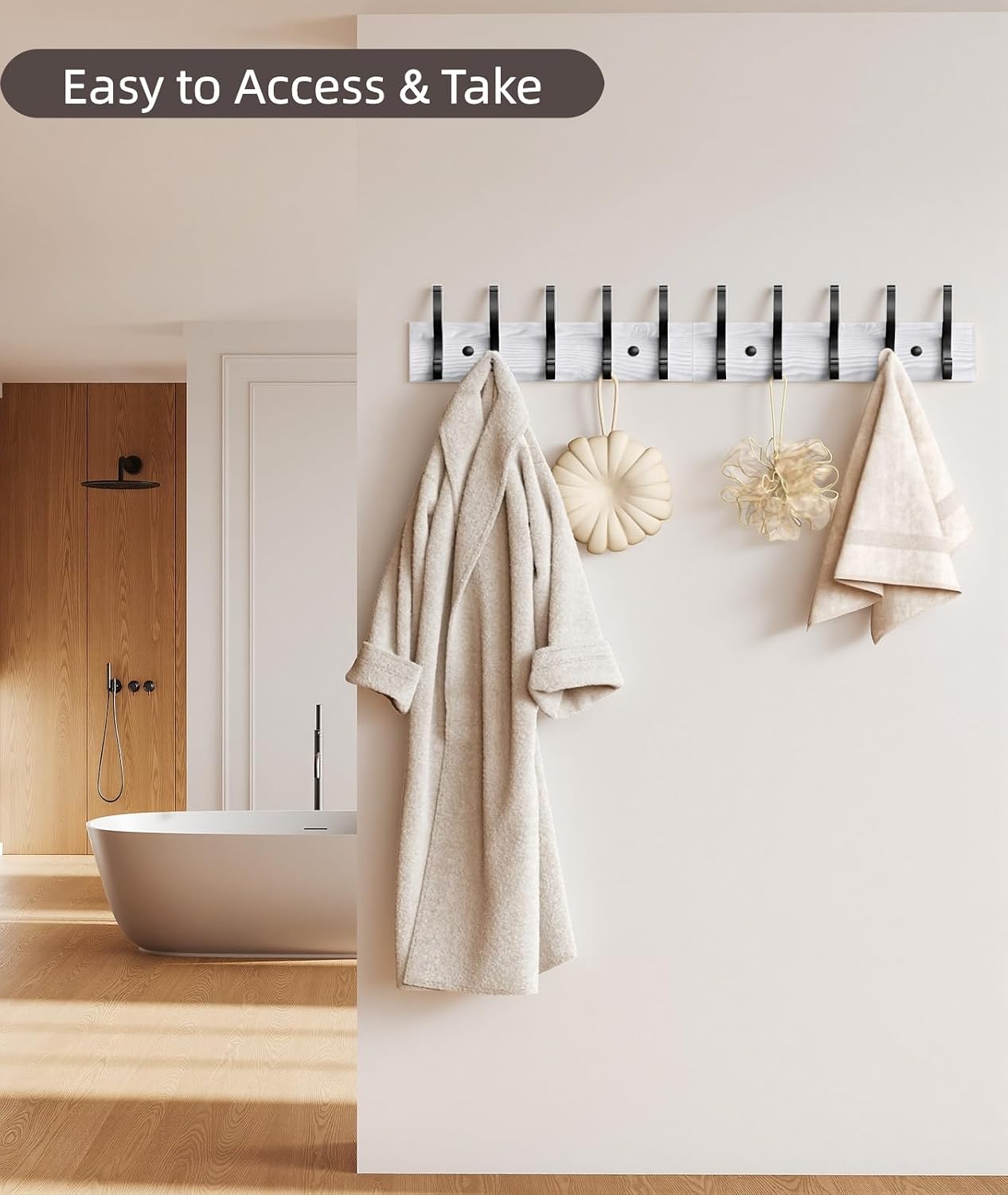 Detalle 2 de Optish Wooden Coat Rack, 16.1-inch