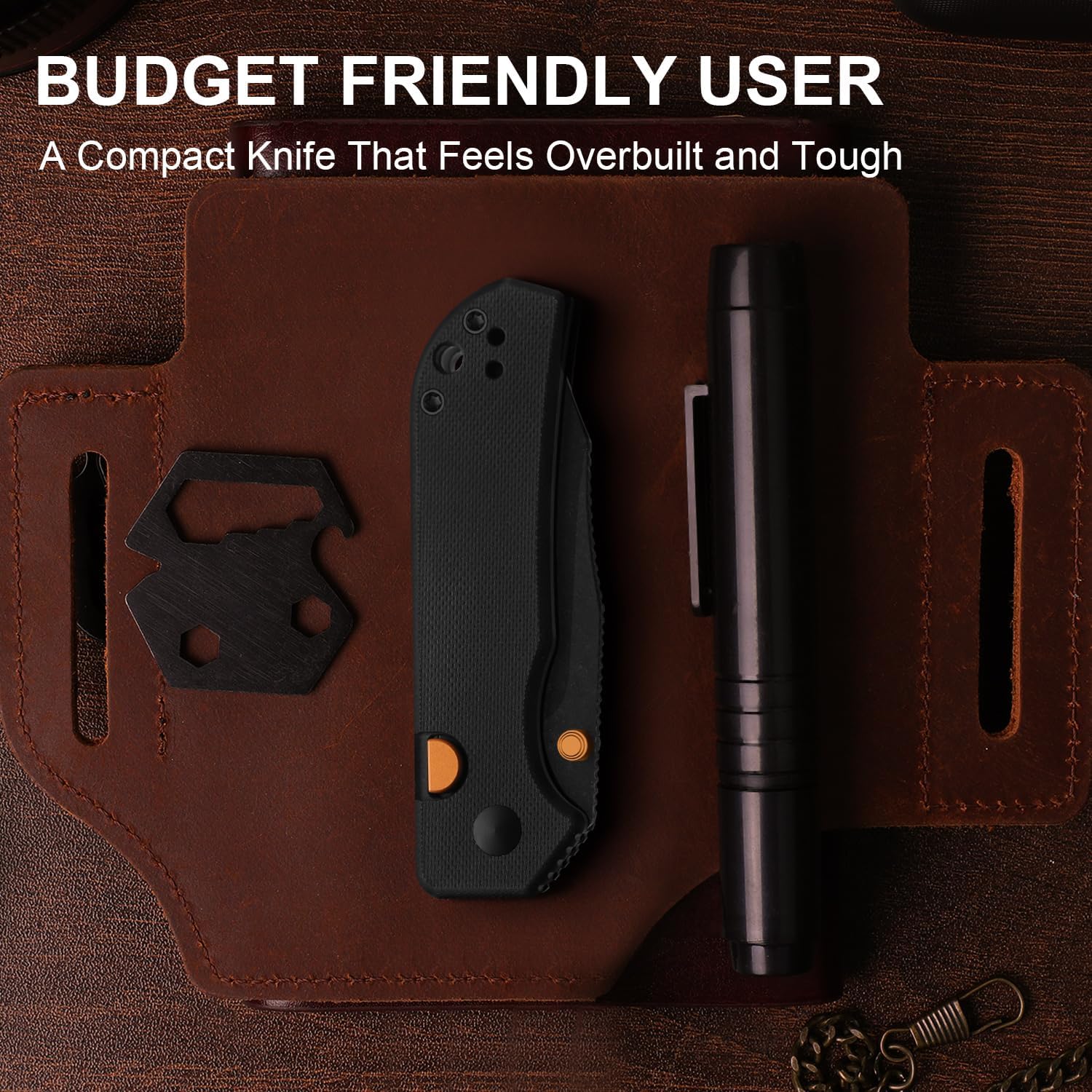 Thumbnail 6 de Kizer Nice Guy V3011BCM1 Folding Knife, 2.86-Inch D2 Blade, Black G10