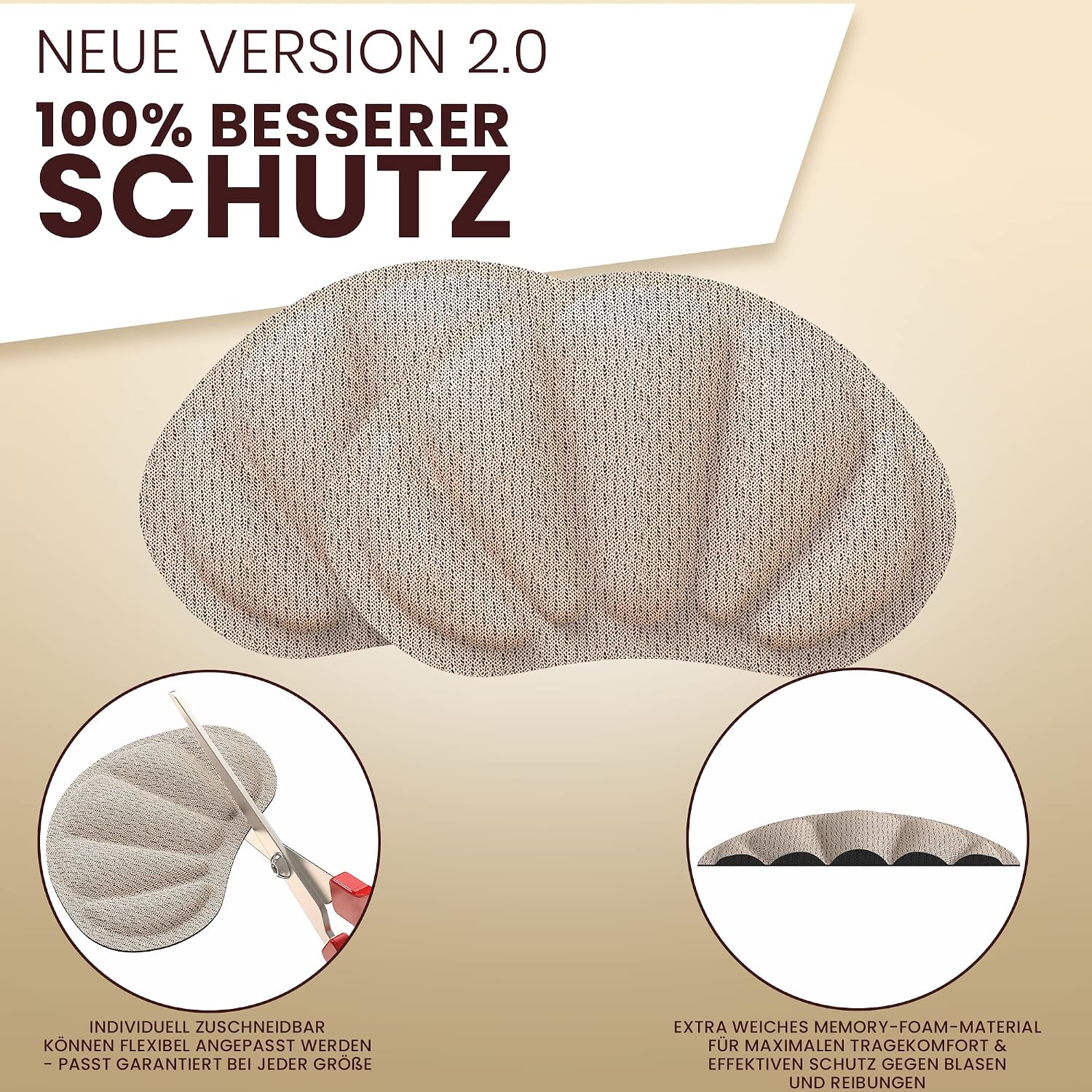 Detalle 2 de FERSENFREUND Premium Fersenpolster 6er-Set 🦶