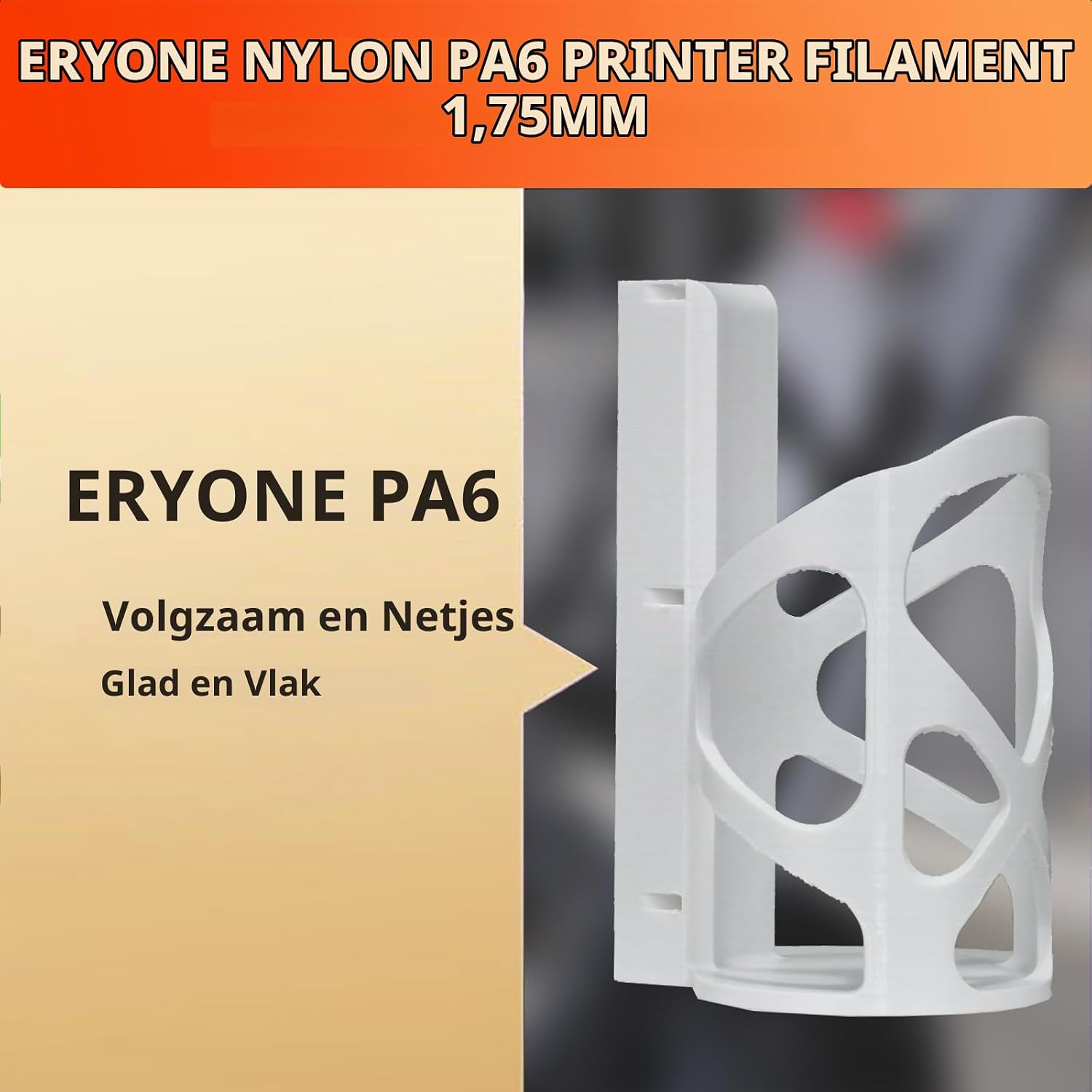Detalle de ERYONE Nylon PA6-filament 1,75 mm, wit, 1 kg