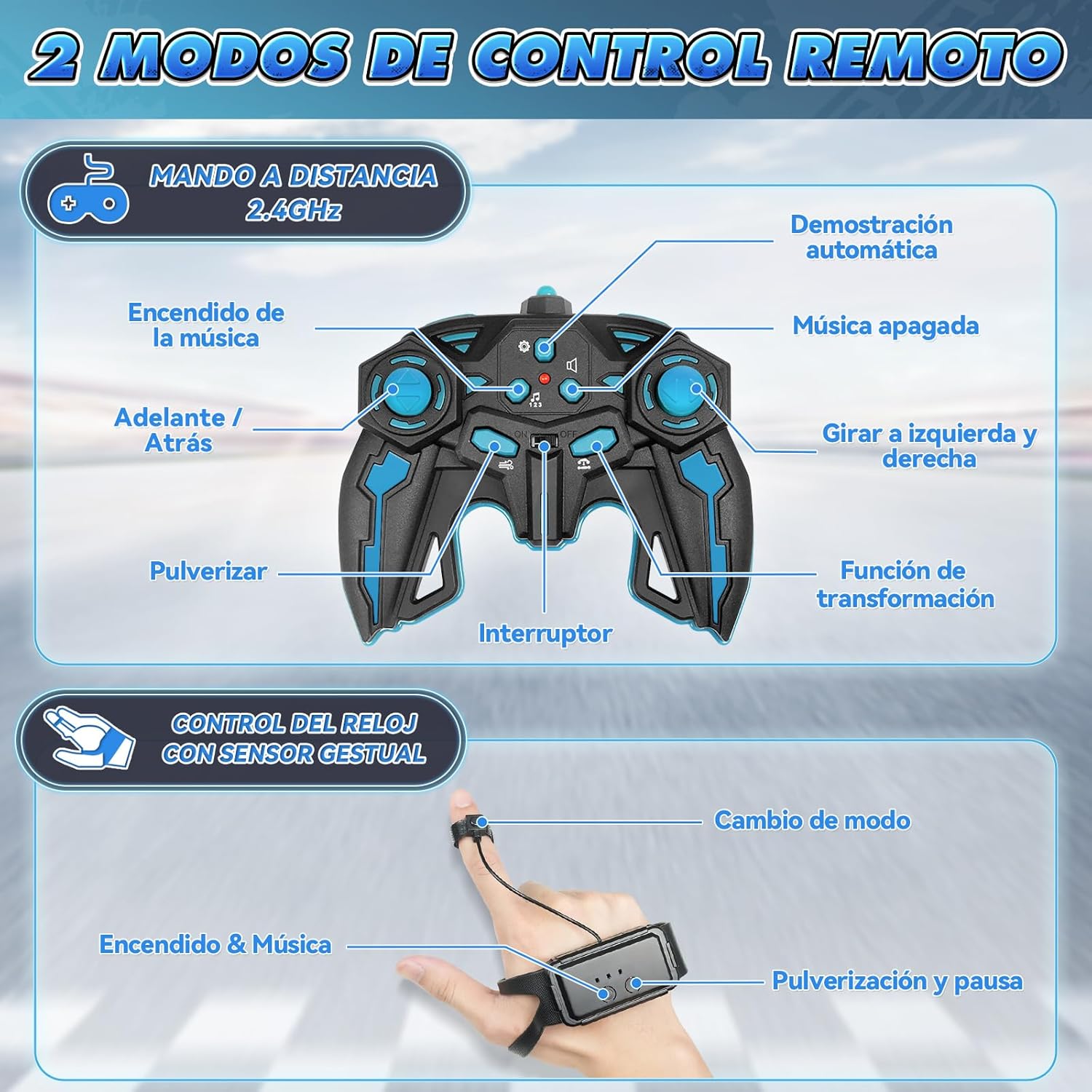 Thumbnail 6 de Dysaim Coche Teledirigido 4WD 360° Azul