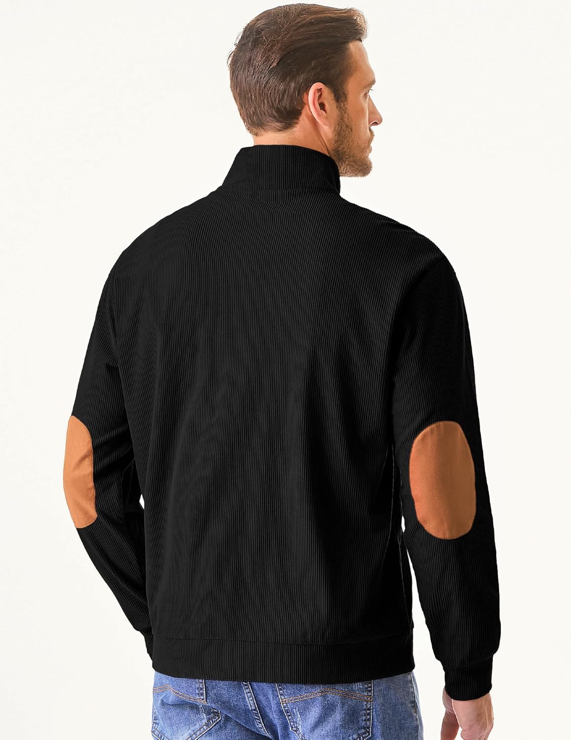 Thumbnail 3 de JMIERR Corduroy Quarter-Button Sweatshirt with Pockets