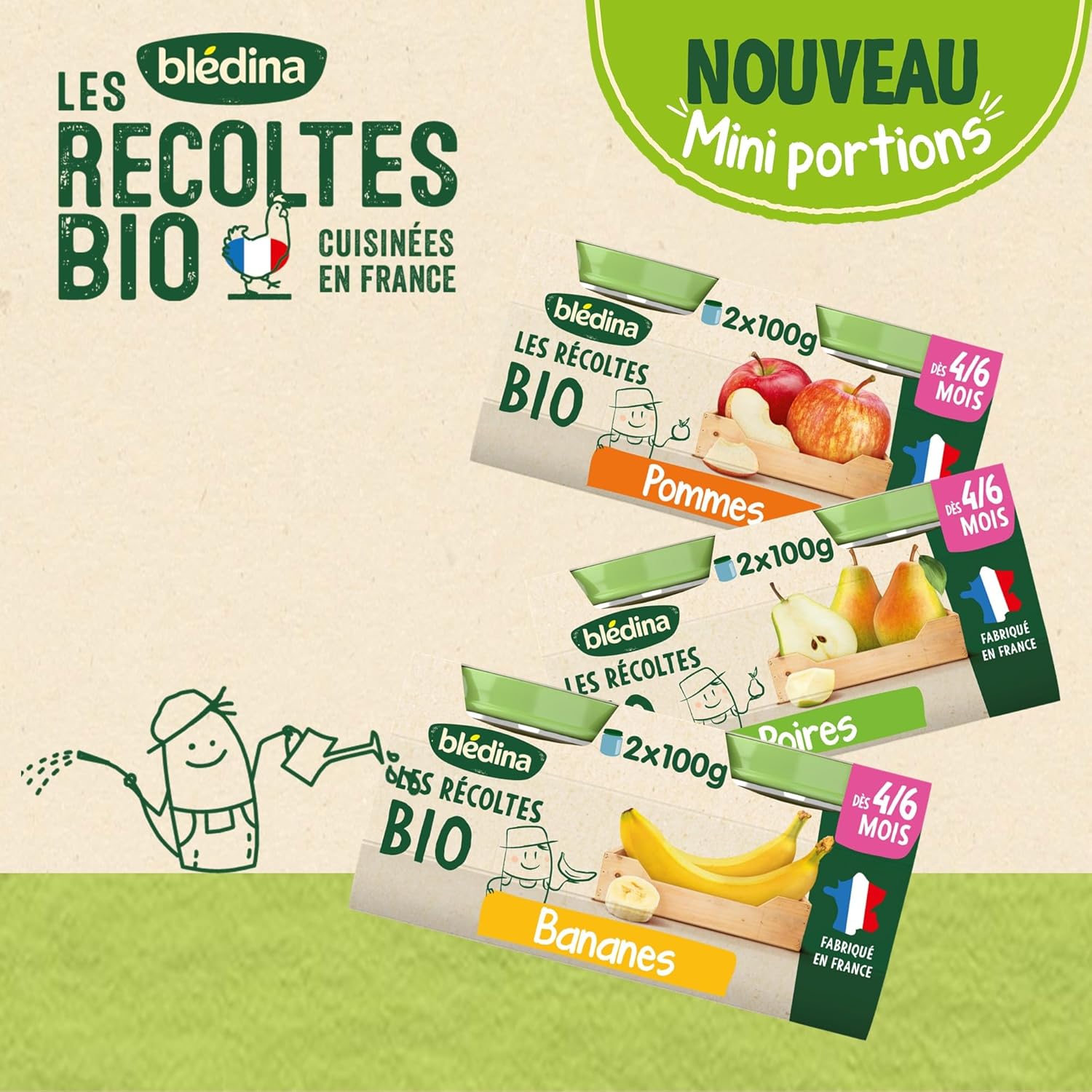 Thumbnail 3 de Blédina Les Récoltes Bio Bananes 24x100g 🍌
