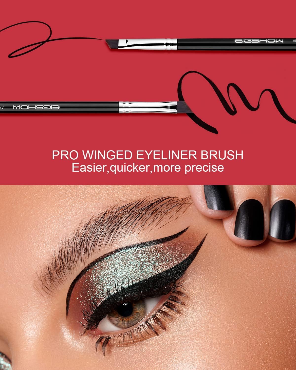 Detalle 1 de EIGSHOW Pennello eyeliner angolato fine