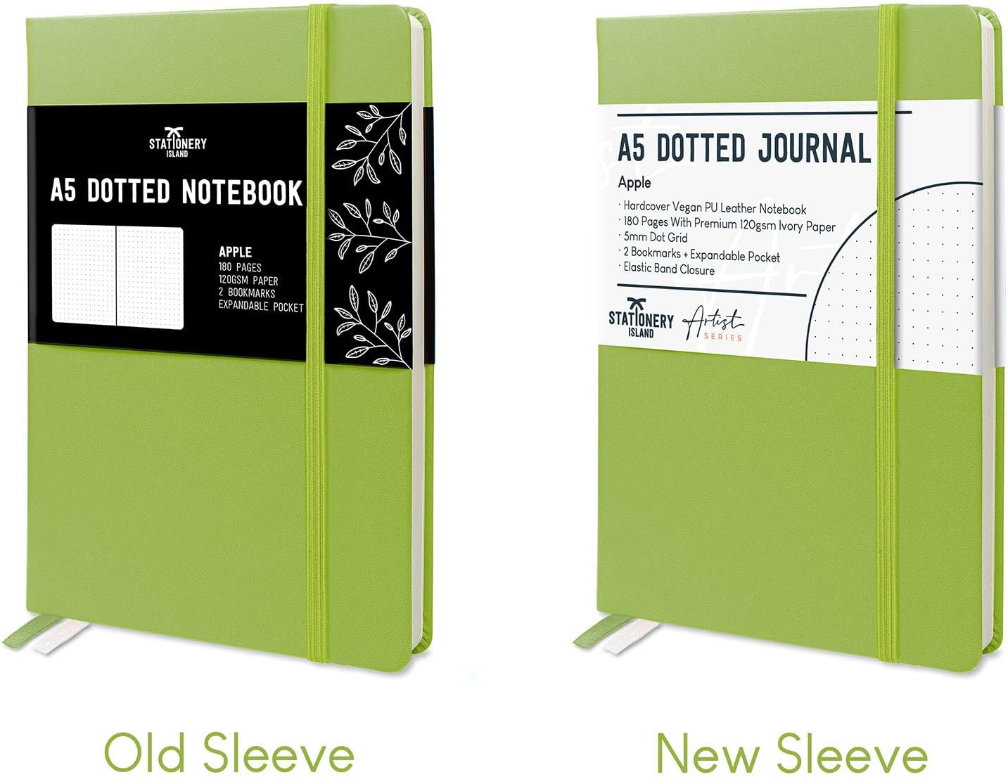 Thumbnail 6 de STATIONERY ISLAND Carnet de notes A5 pointillé – Relié cartonné, 180 pages (Pomme)