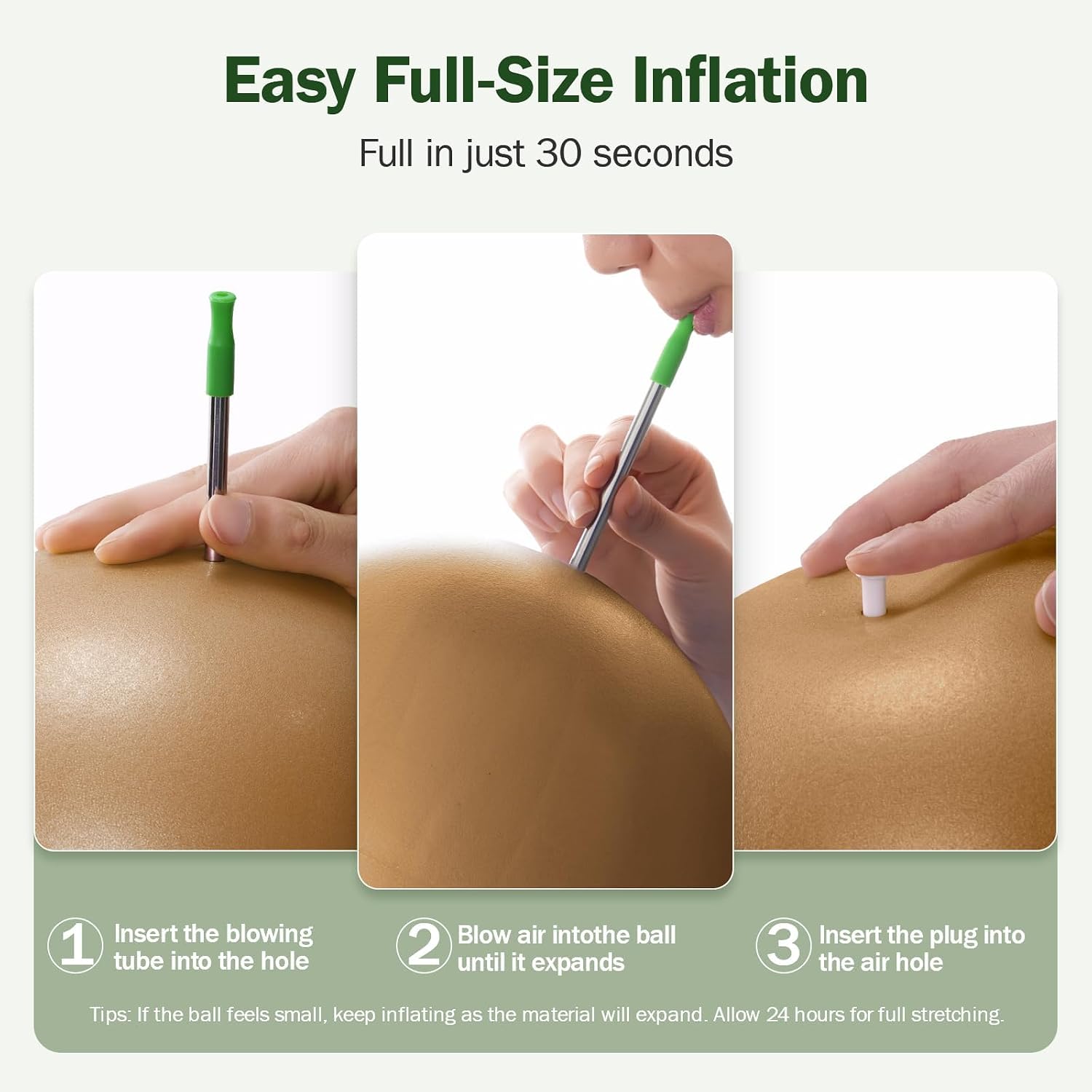 Thumbnail 6 de Slim Panda Gymnastikball Klein, 23 cm – Soft Pilates Ball für Zuhause