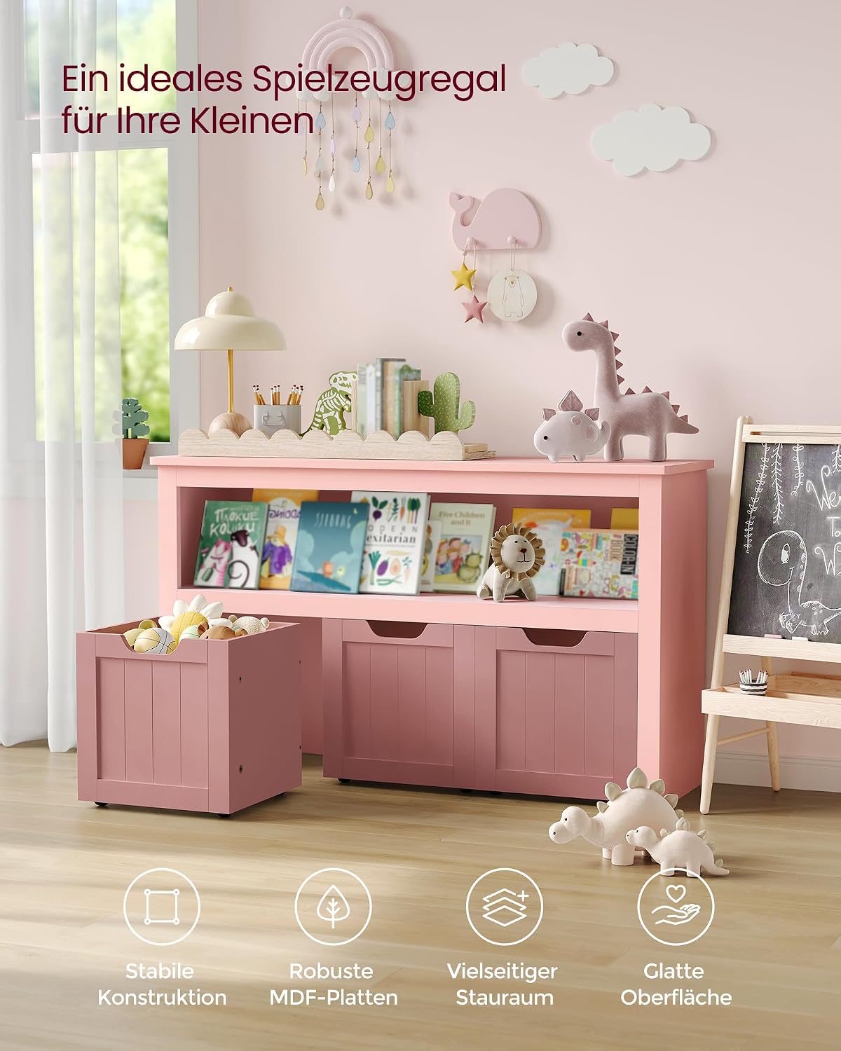 Detalle 2 de VASAGLE LHS380R02 Spielzeugaufbewahrung 60 cm