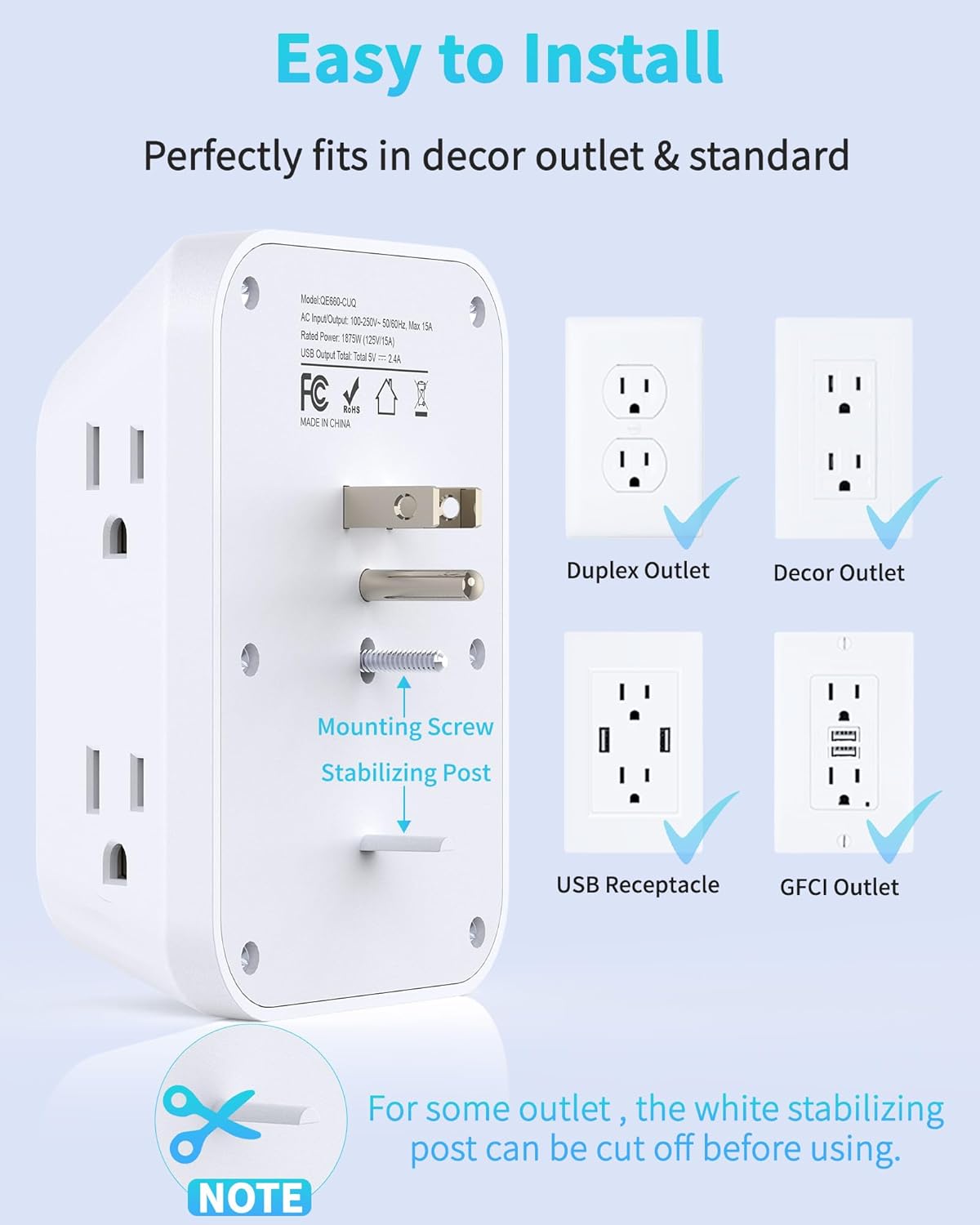 Thumbnail 6 de Outlet Extender 6-Outlet Surge Protector
