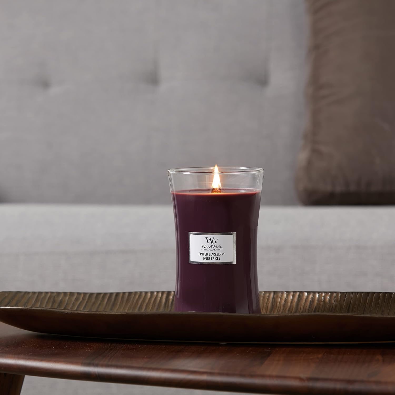 Detalle 2 de WoodWick grande bougie Mûre épicée Pluswick
