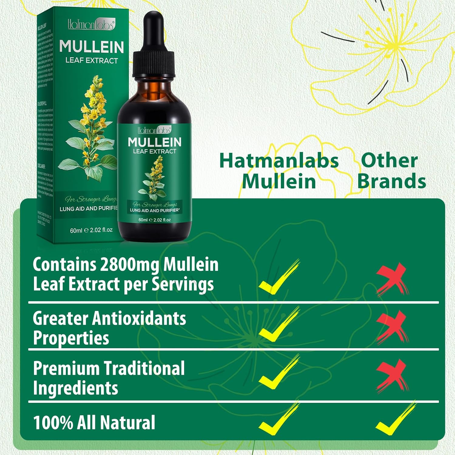 Thumbnail 6 de Mullein Drops 120 ml mullein extract for lungs đź’§