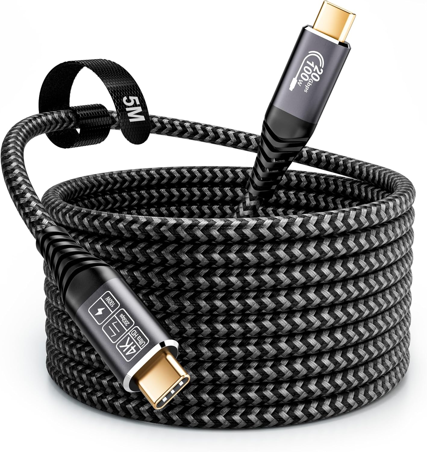 Detalle de CAKOBLE 5M USB C cable, 20Gbps data
