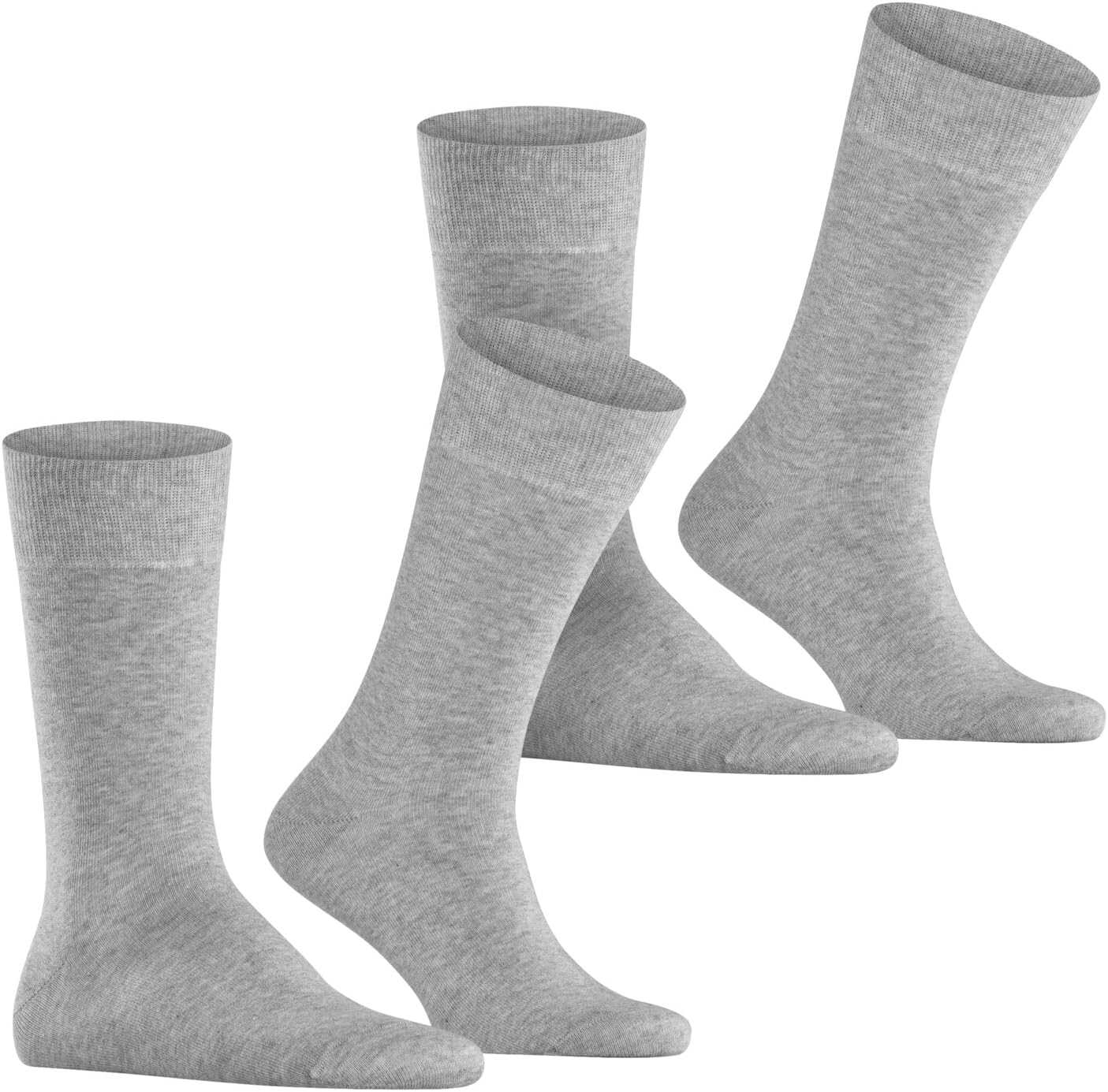 Detalle de Burlington Homme Everyday 2-Pack Chaussettes respirantes en coton renforcé – Unies, confort et durabilité