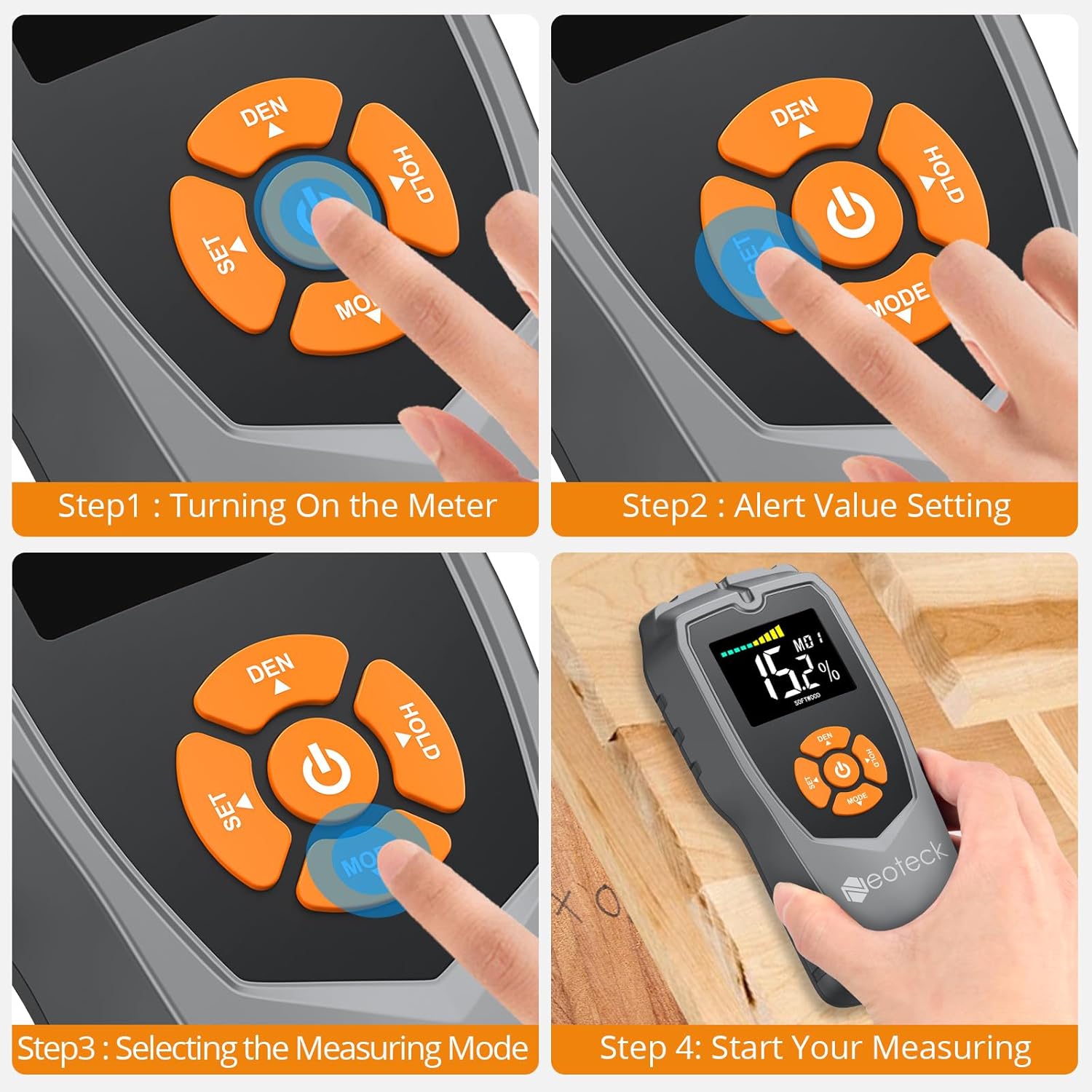 Thumbnail 4 de Neoteck Pinless Moisture Meter 50mm