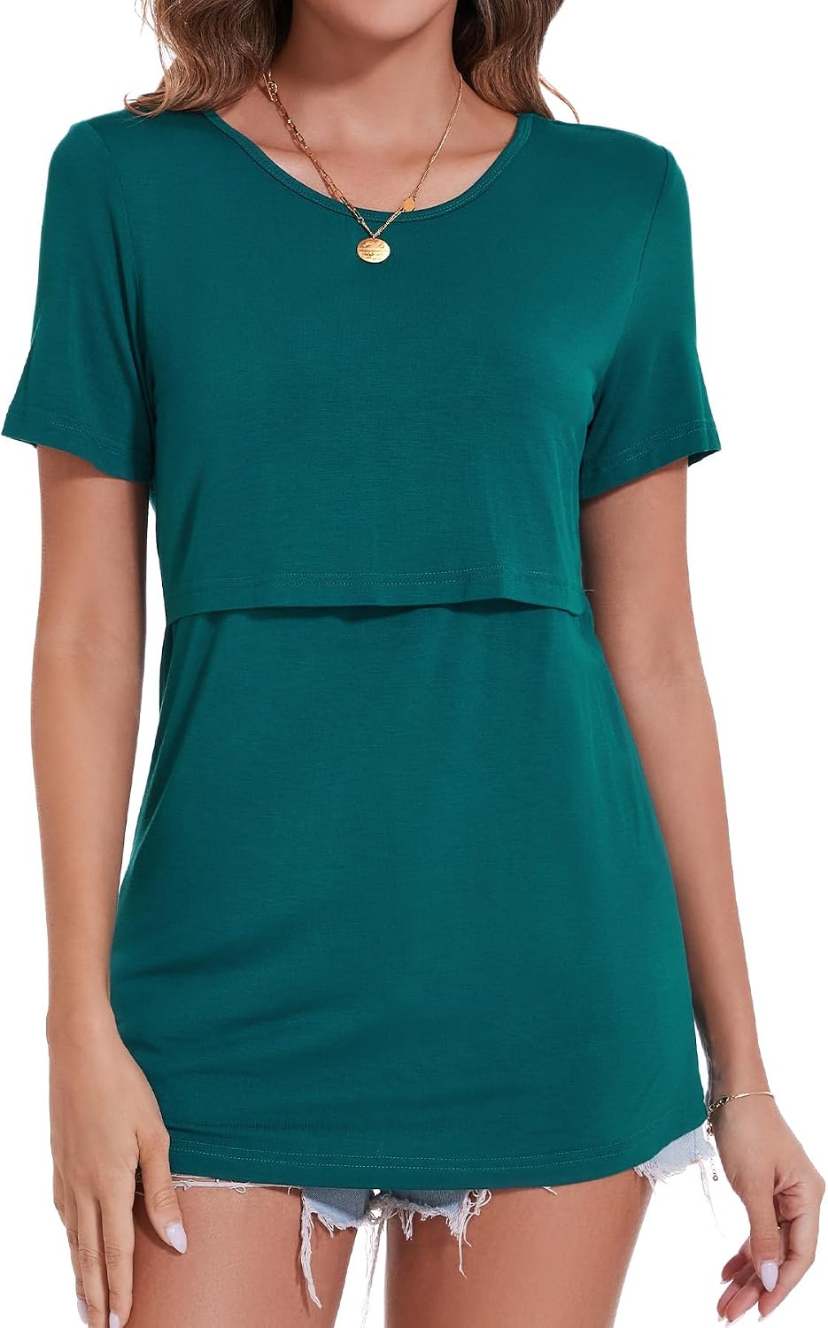 Thumbnail 1 de Sosolism Women's Maternity Nursing Tops 3-Pack: Discreet, Stretchy Comfort for Breastfeeding