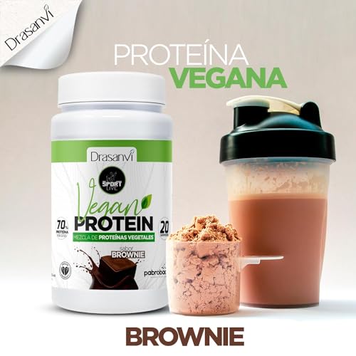 Detalle 2 de Proteína Vegana Sabor Brownie Sport Live Drasanvi 🍫