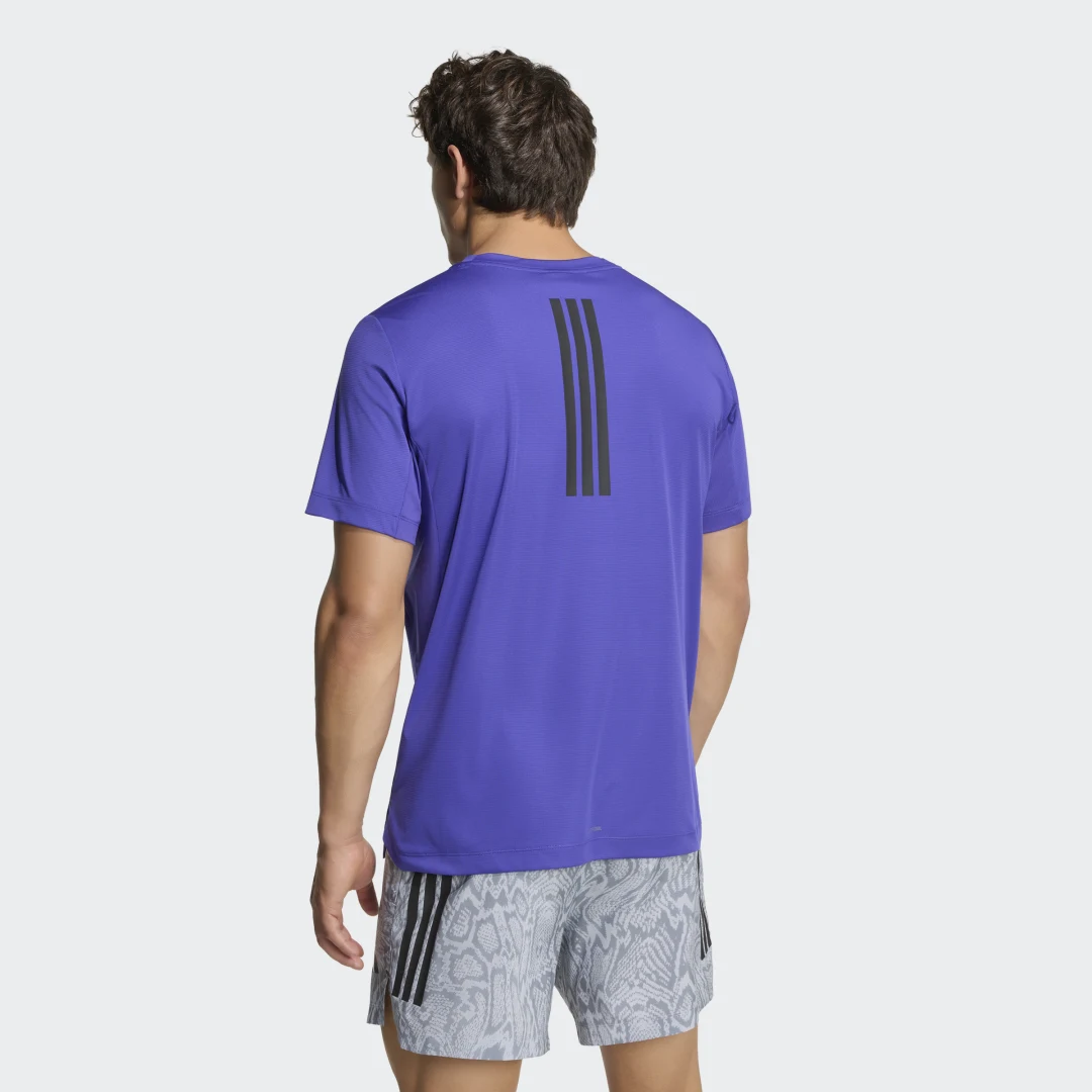 Detalle 2 de Camiseta D4T PrimeLift 3 STRIPES de Adidas en violeta